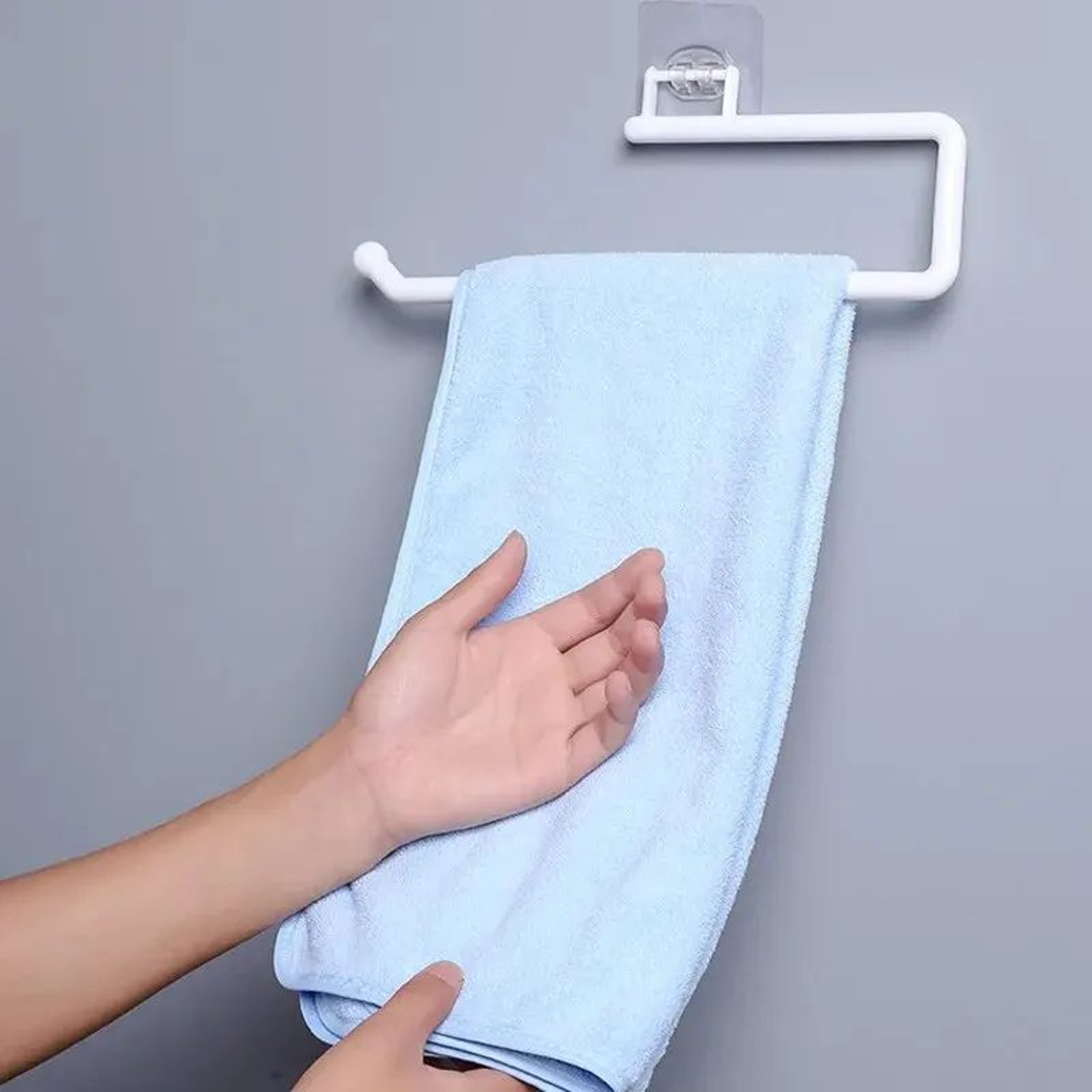 PunchFree Wall Mounted Paper Towel And Toilet Roll Holder 8