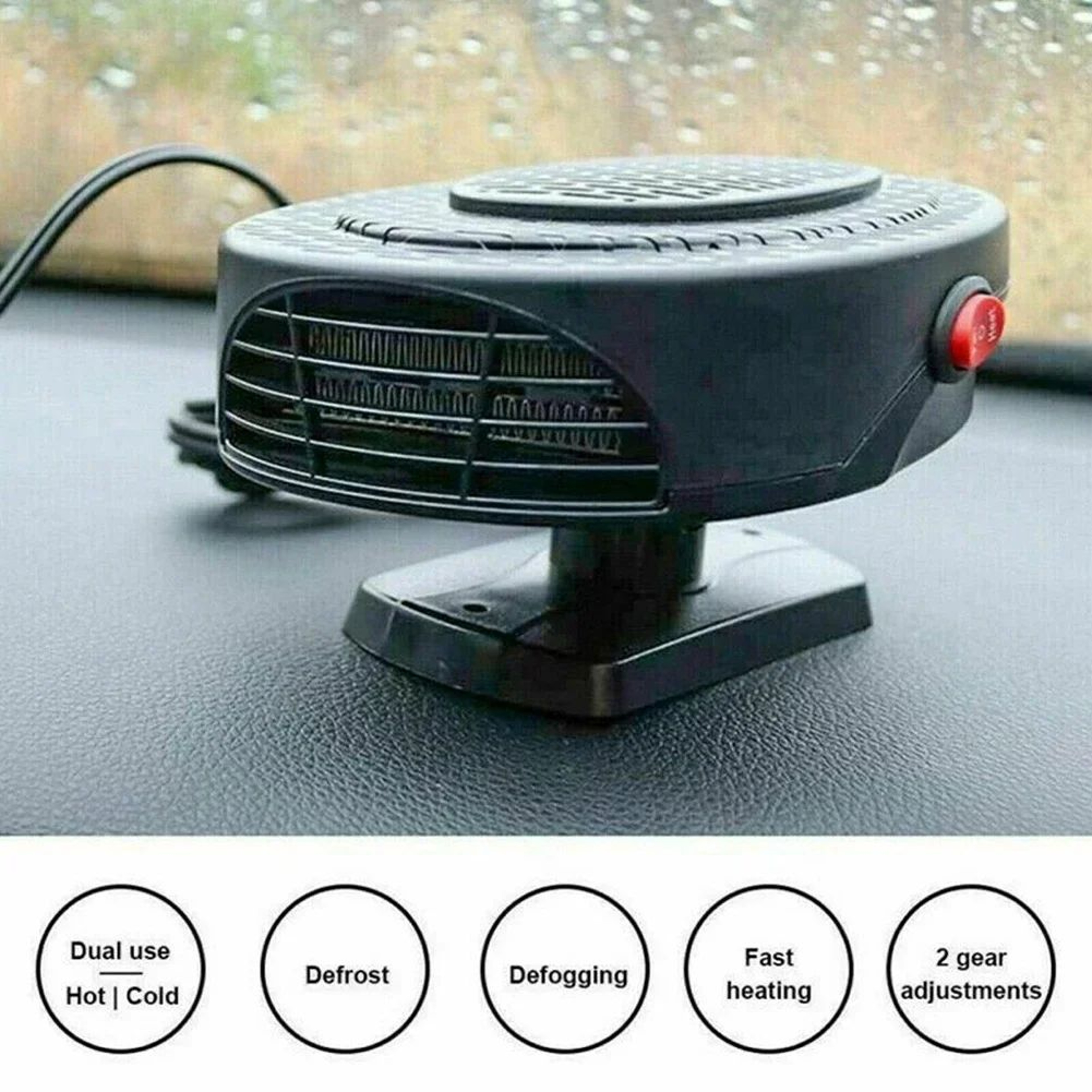 Portable 12V 24V Car Heater Fan Defroster 7
