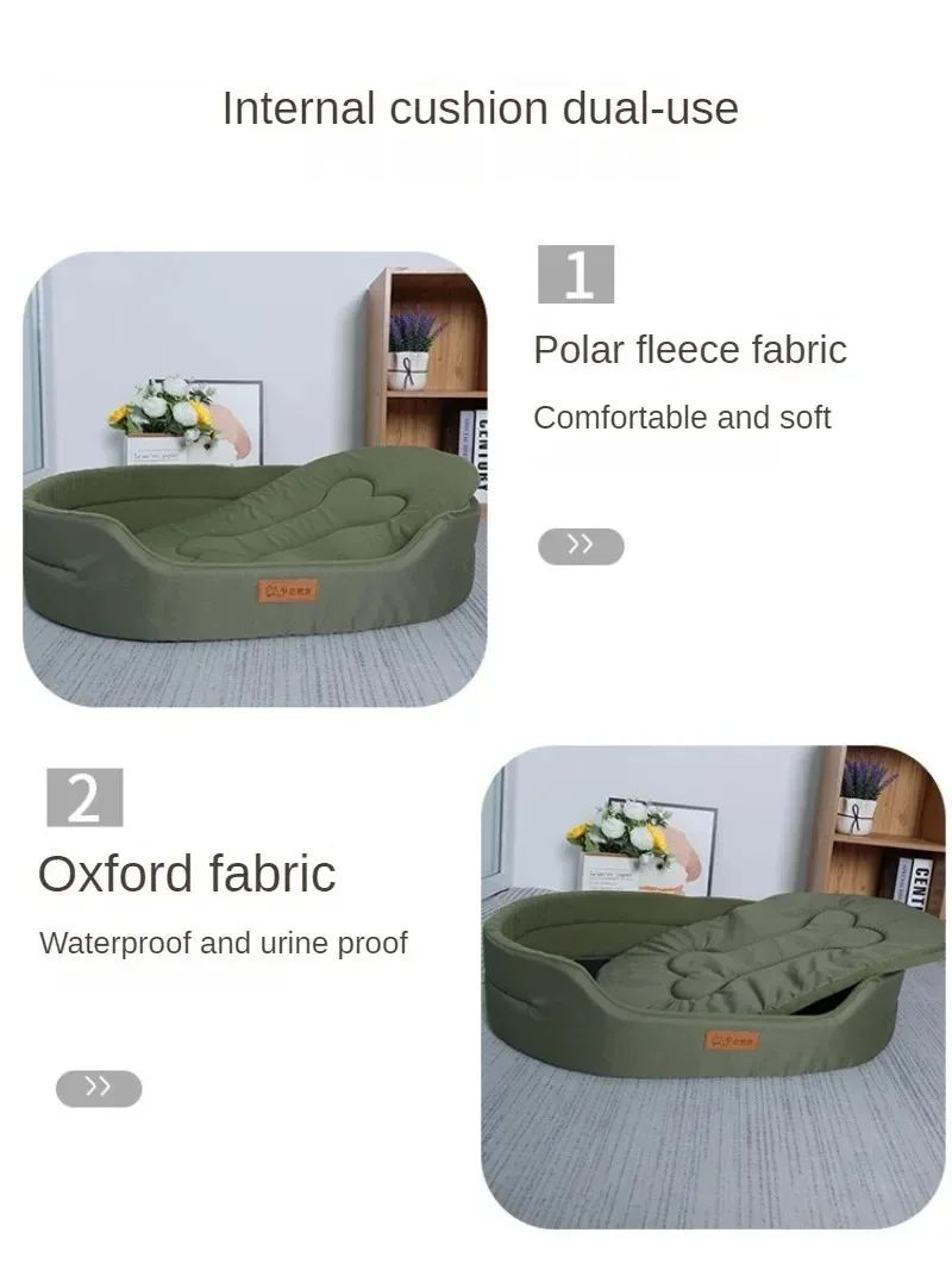Fluffy Winter Dog Cushion Sofa Bed 4
