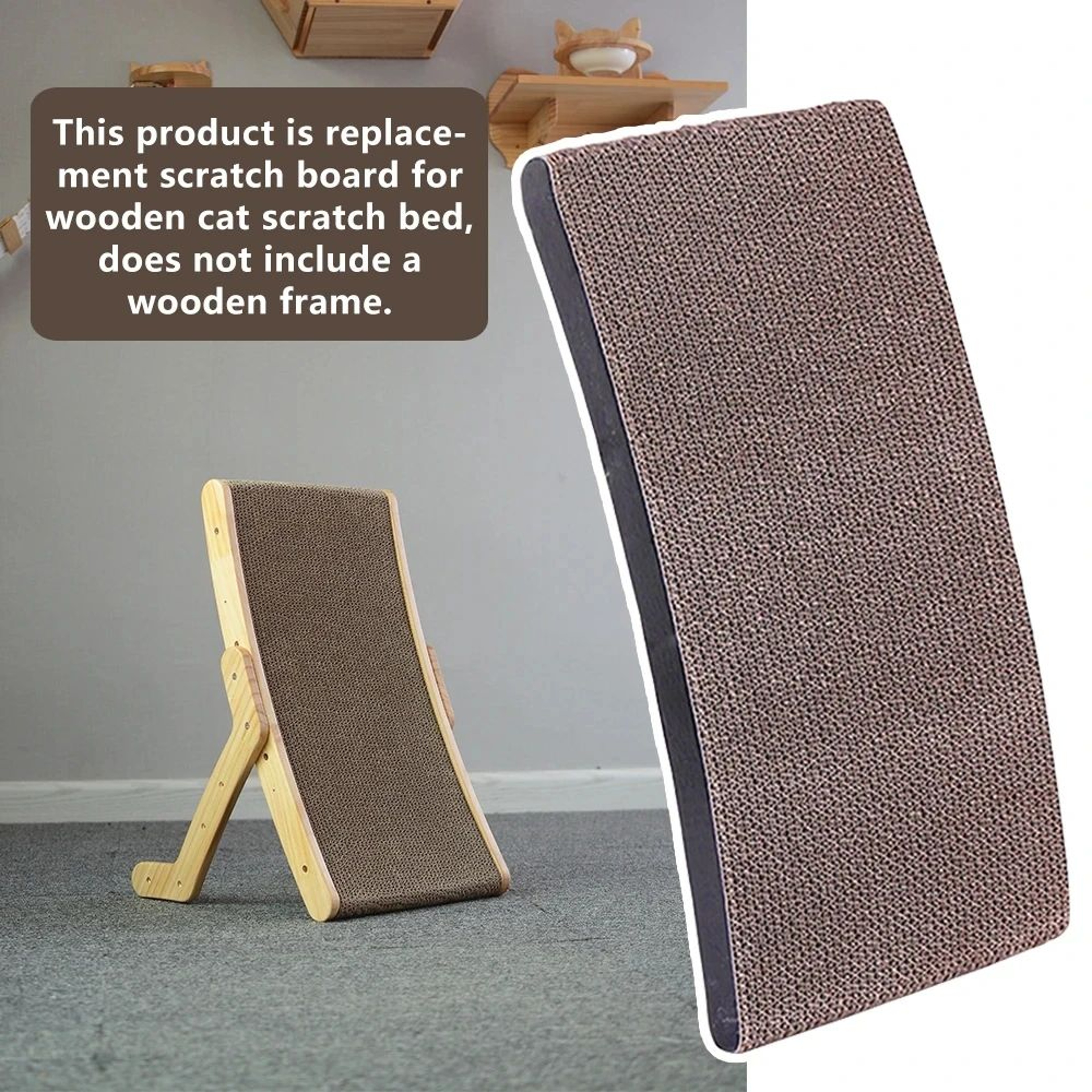 Replaceable Corrugated Cat Scratcher Board 4