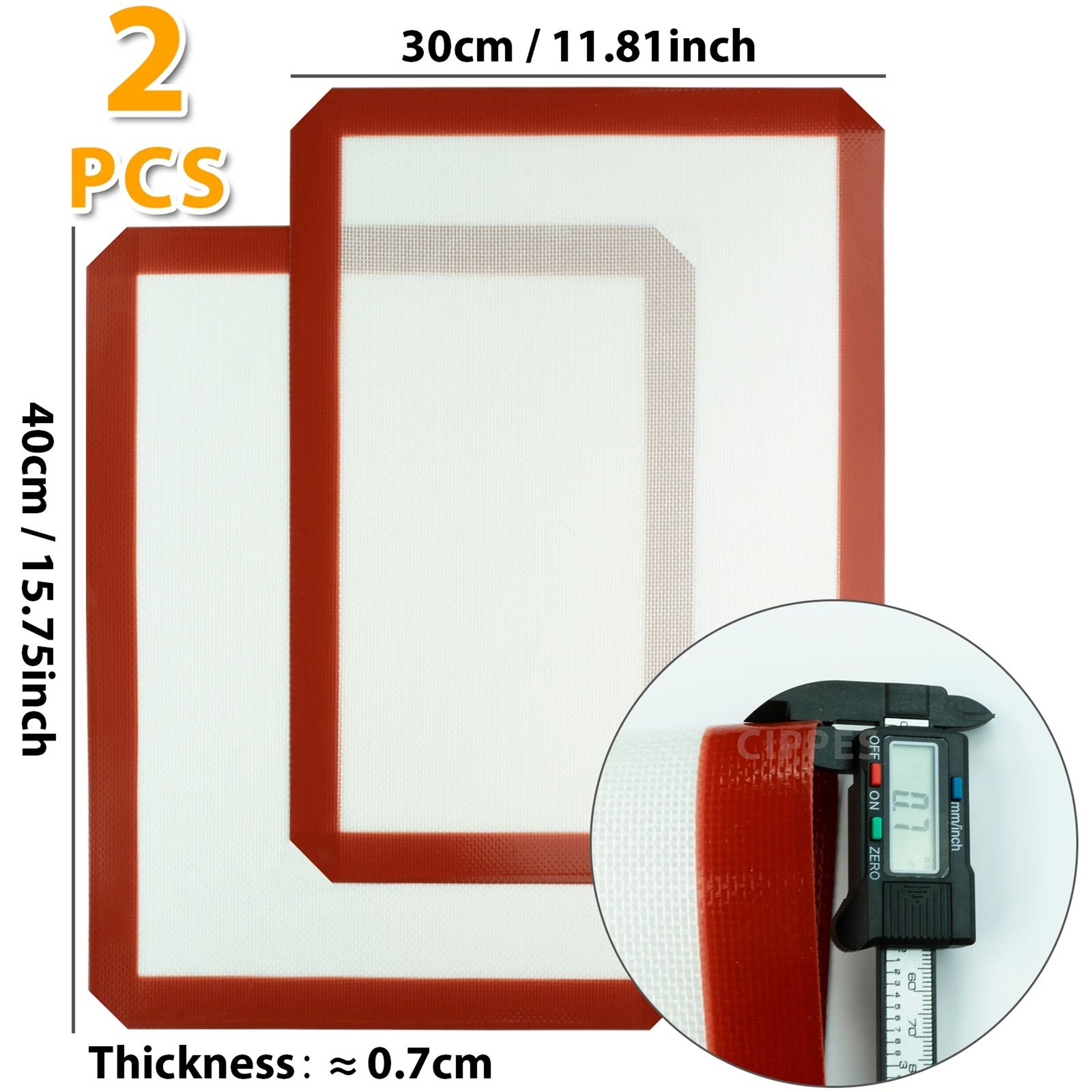 Reusable Silicone Baking Mats Set 9