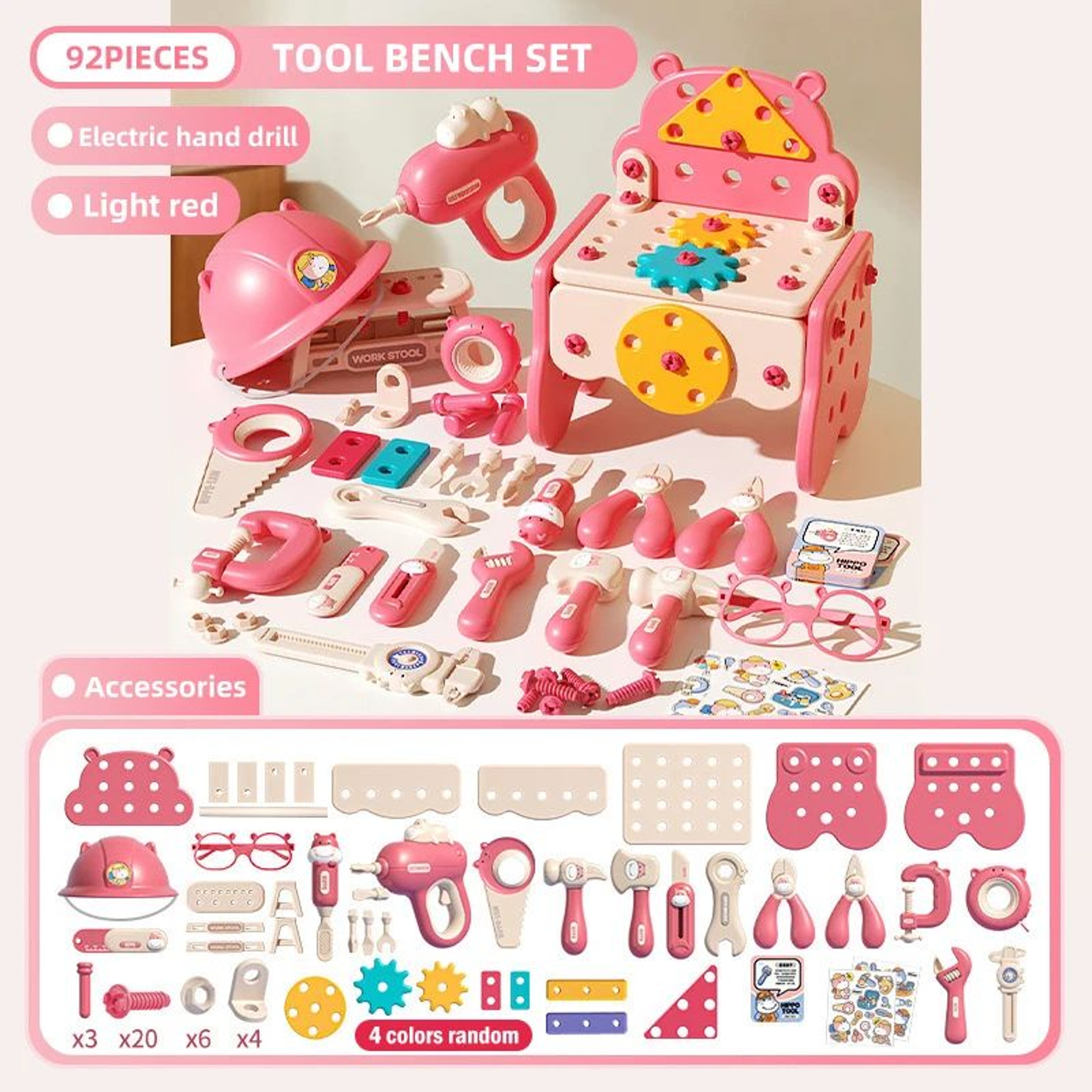 Kids Pretend Play Tool Set Toy 11