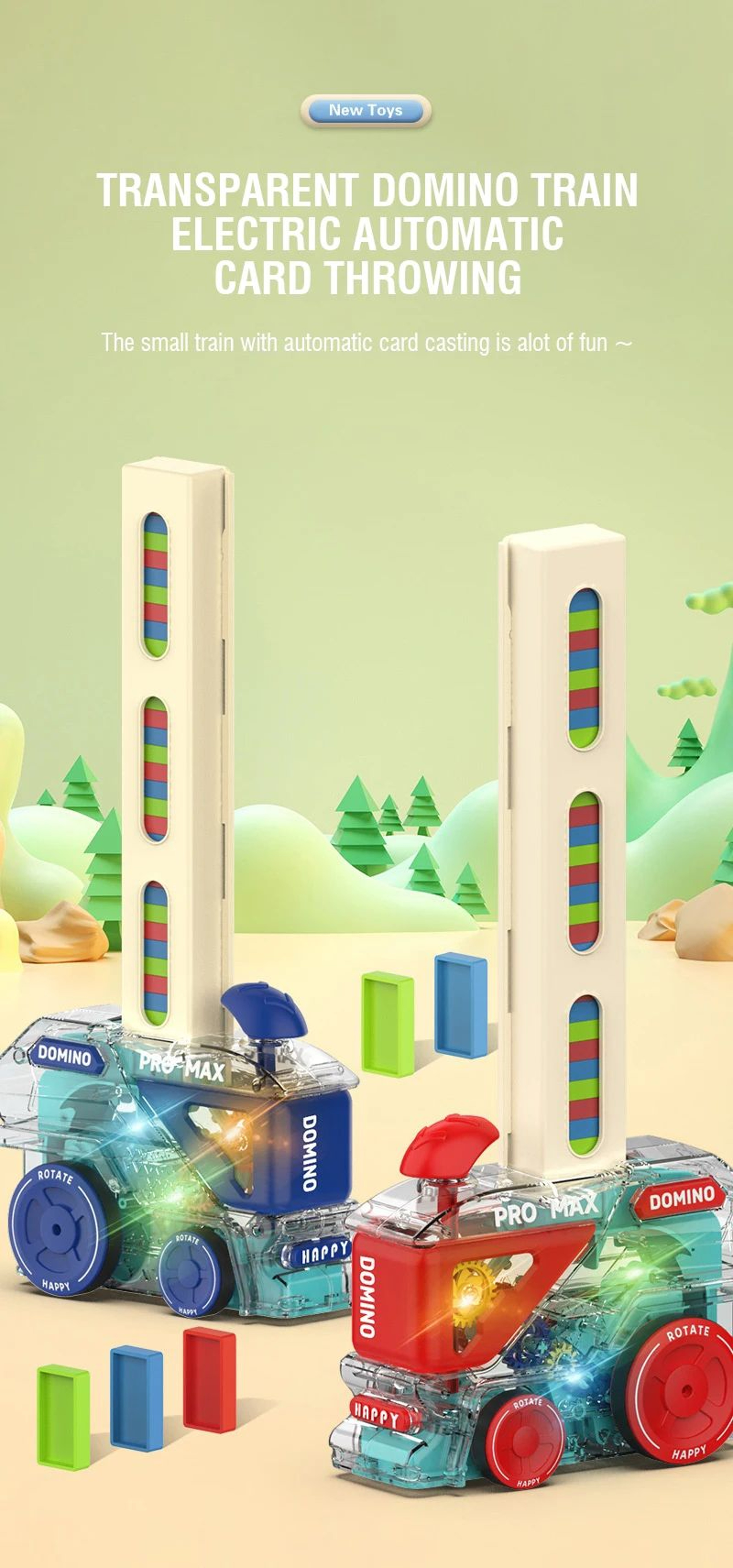 Automatic Domino Train Building Toy 6