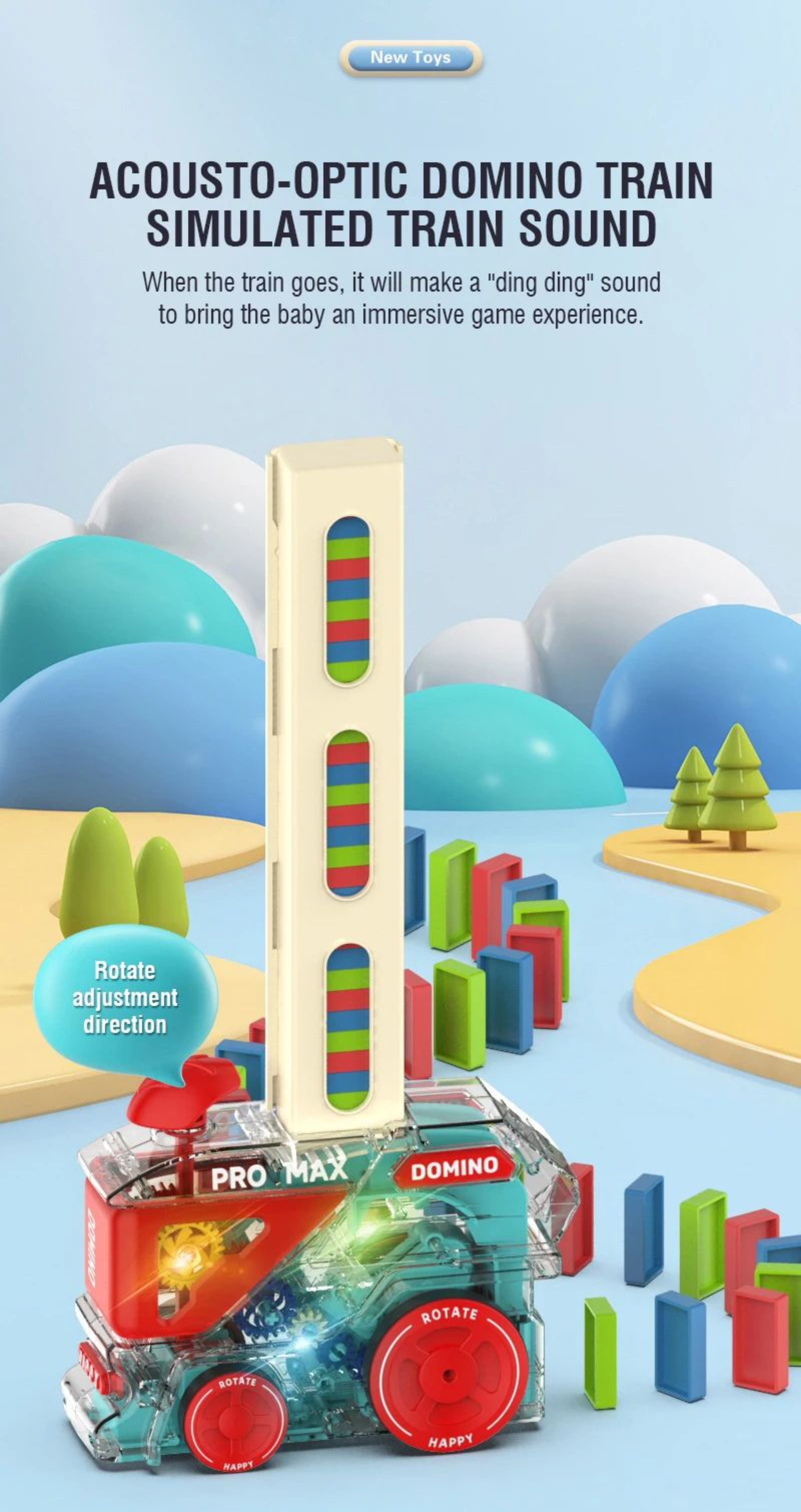 Automatic Domino Train Building Toy 11