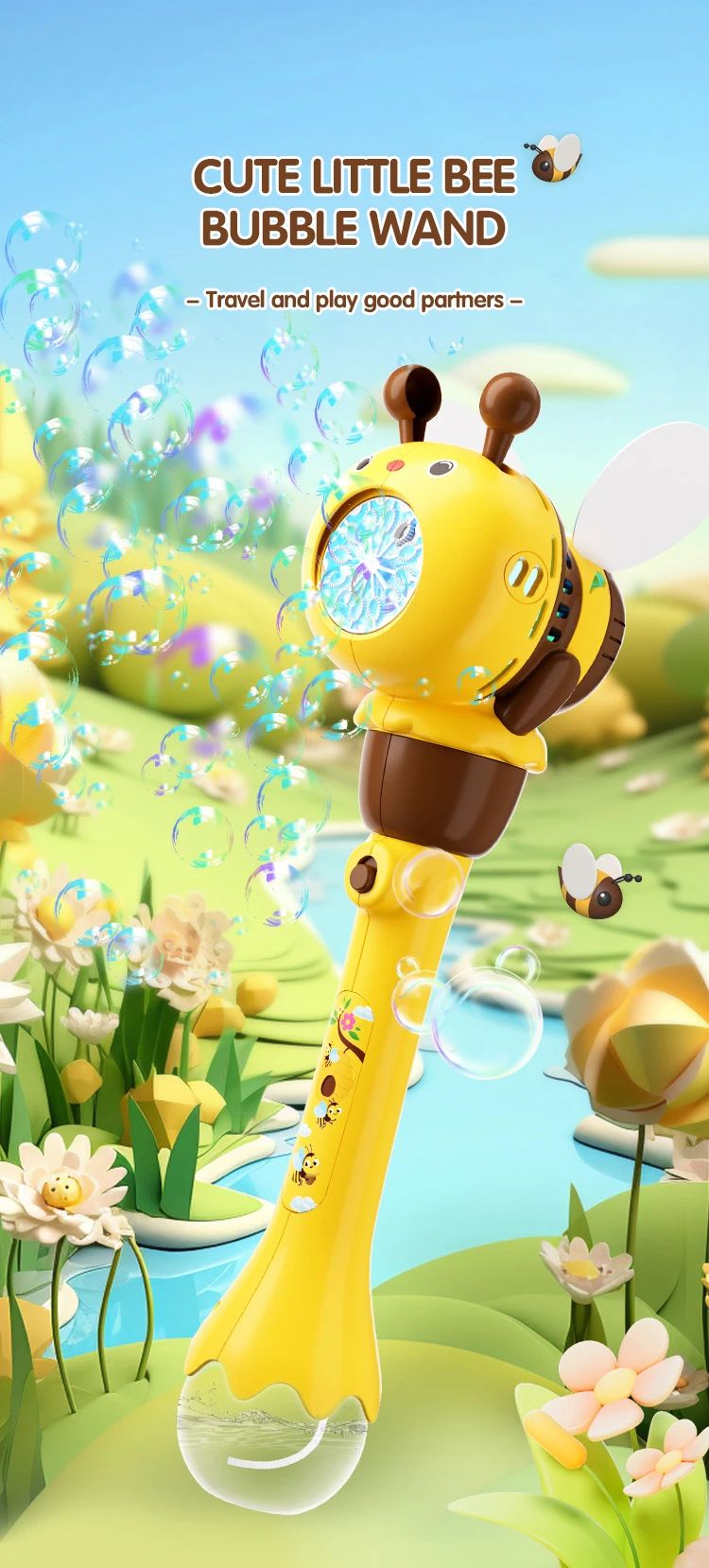 Automatic Light Up Bubble Machine For Kids 6