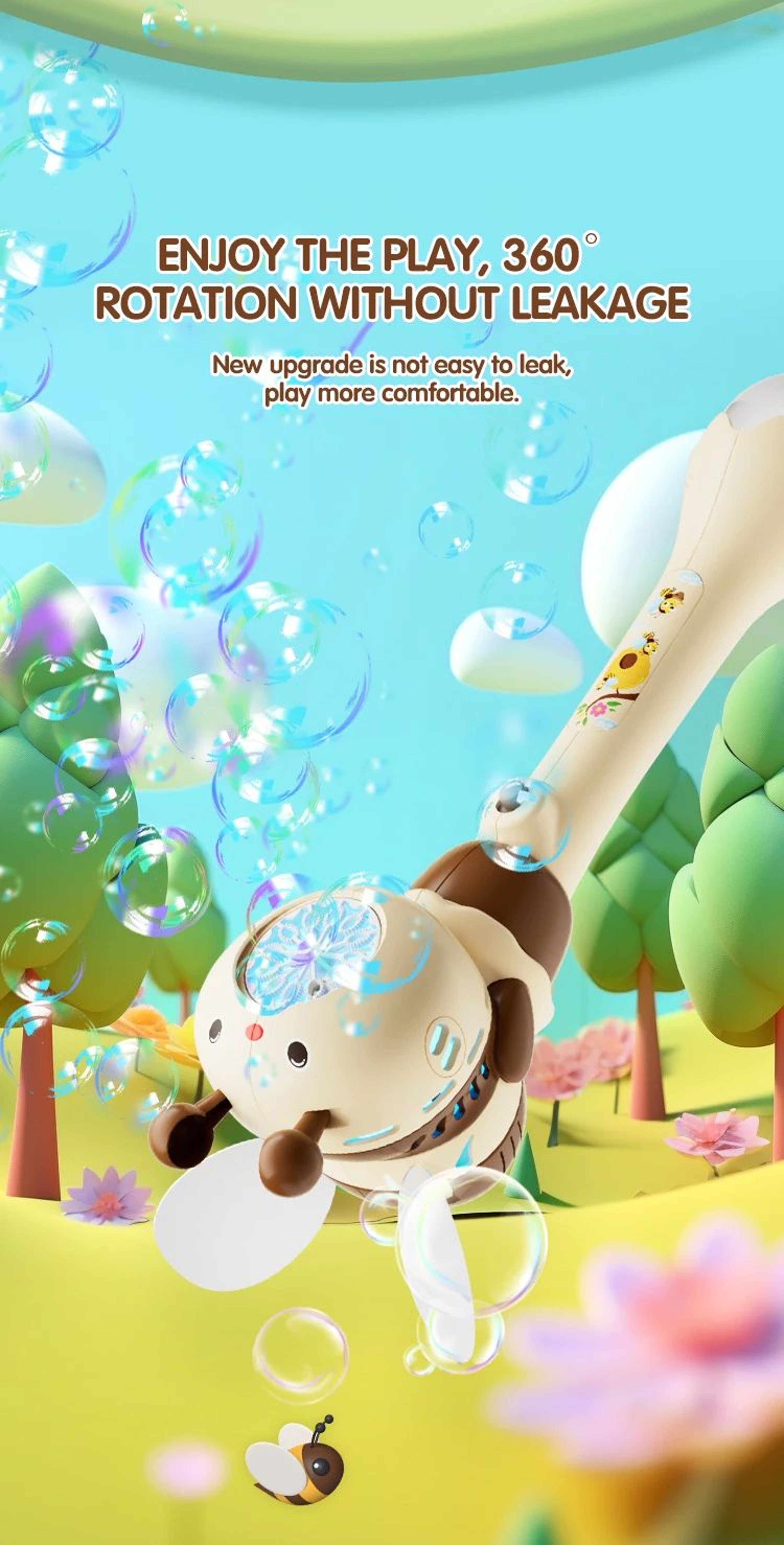 Automatic Light Up Bubble Machine For Kids 8
