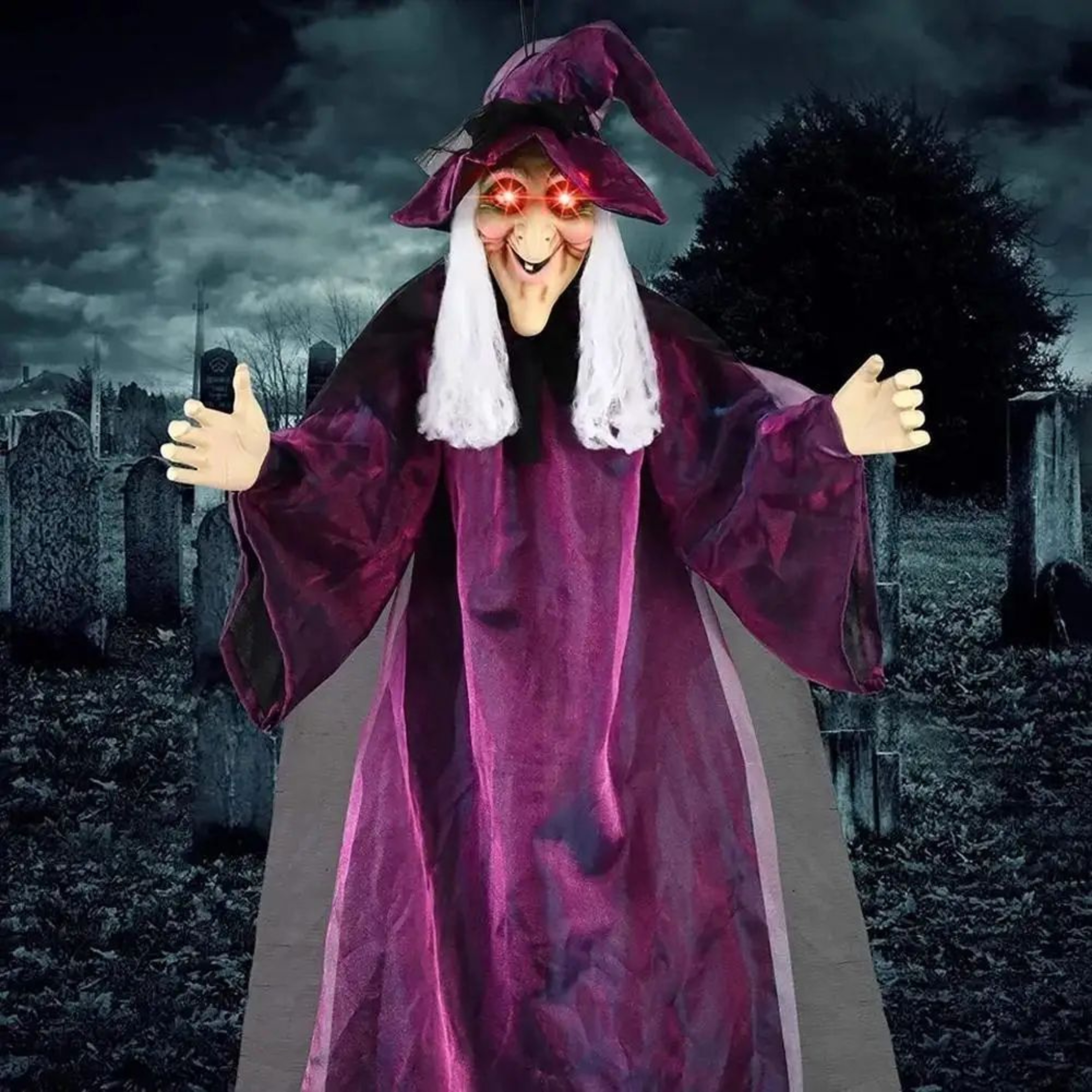 Life Size Talking Witch Halloween Decor 0
