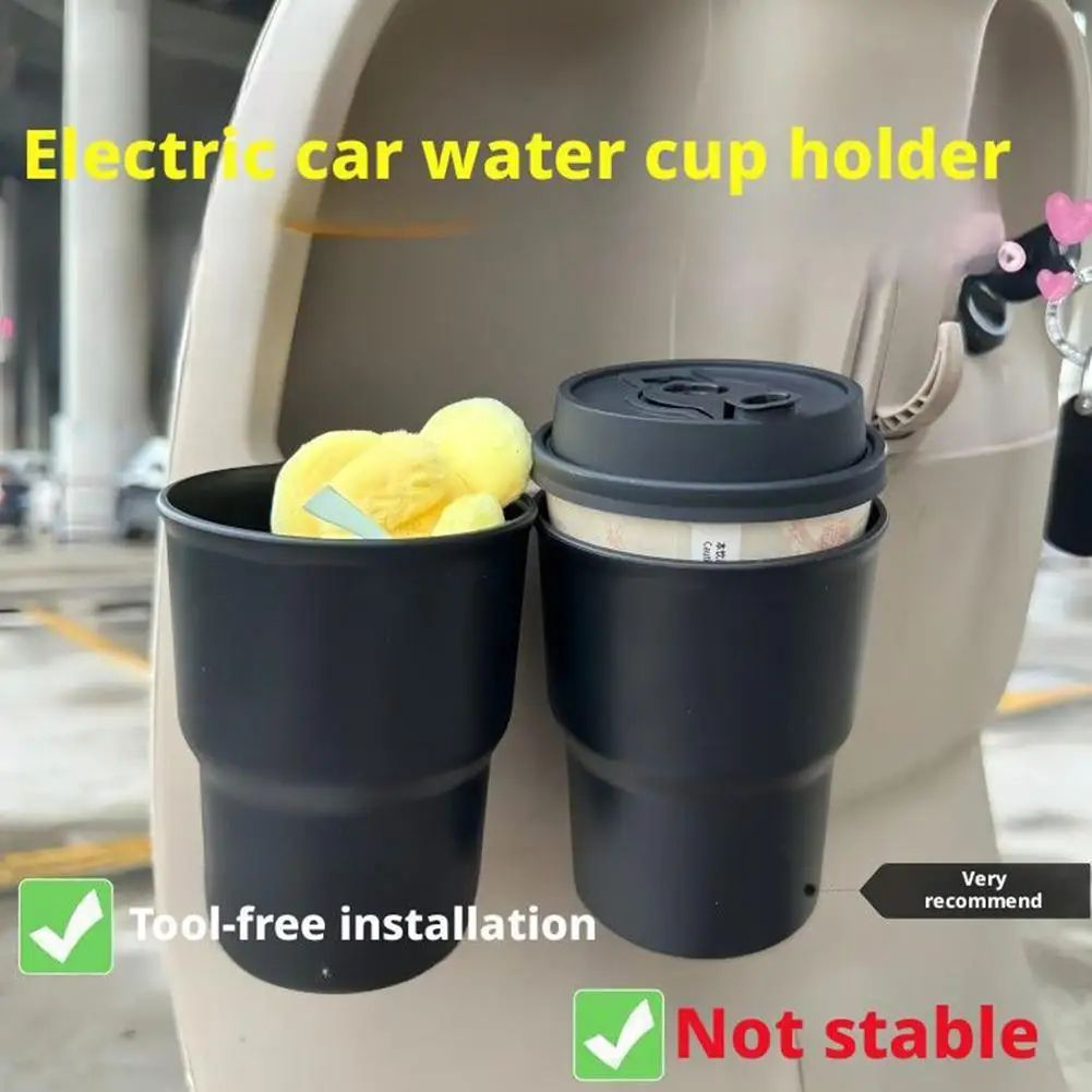 2 Pcs Universal Motorcycle Cup Holder Clamp Set 11