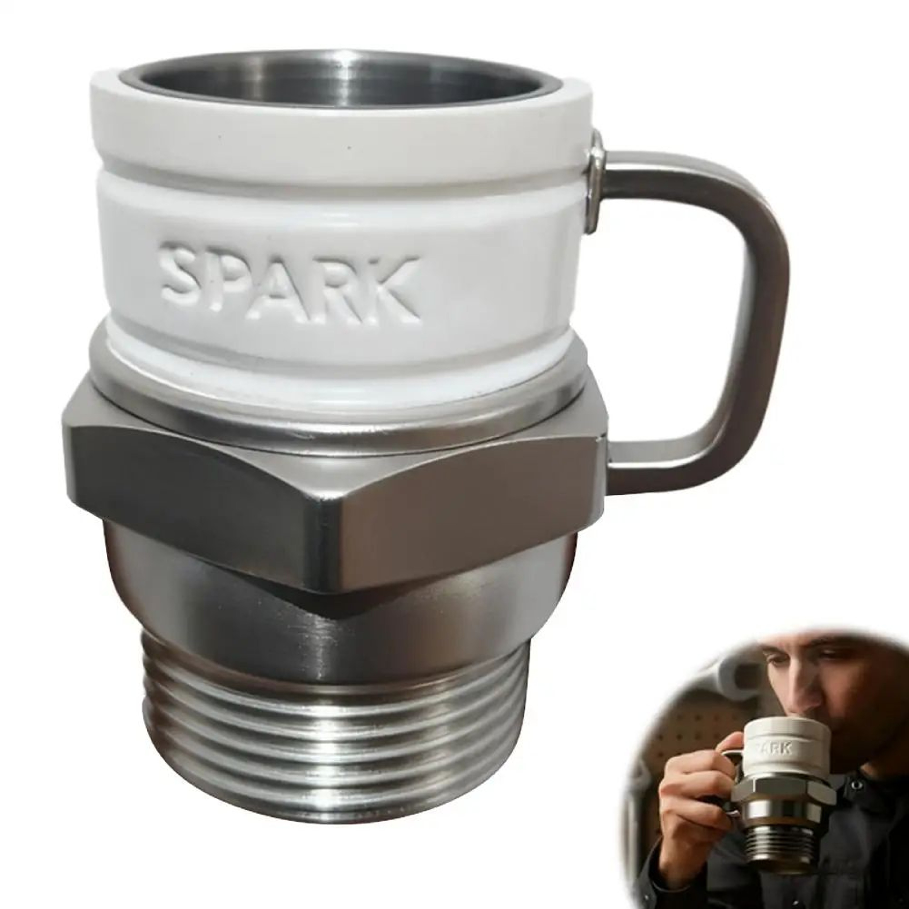 Spark Plug Stainless Steel Coffee Mug 0