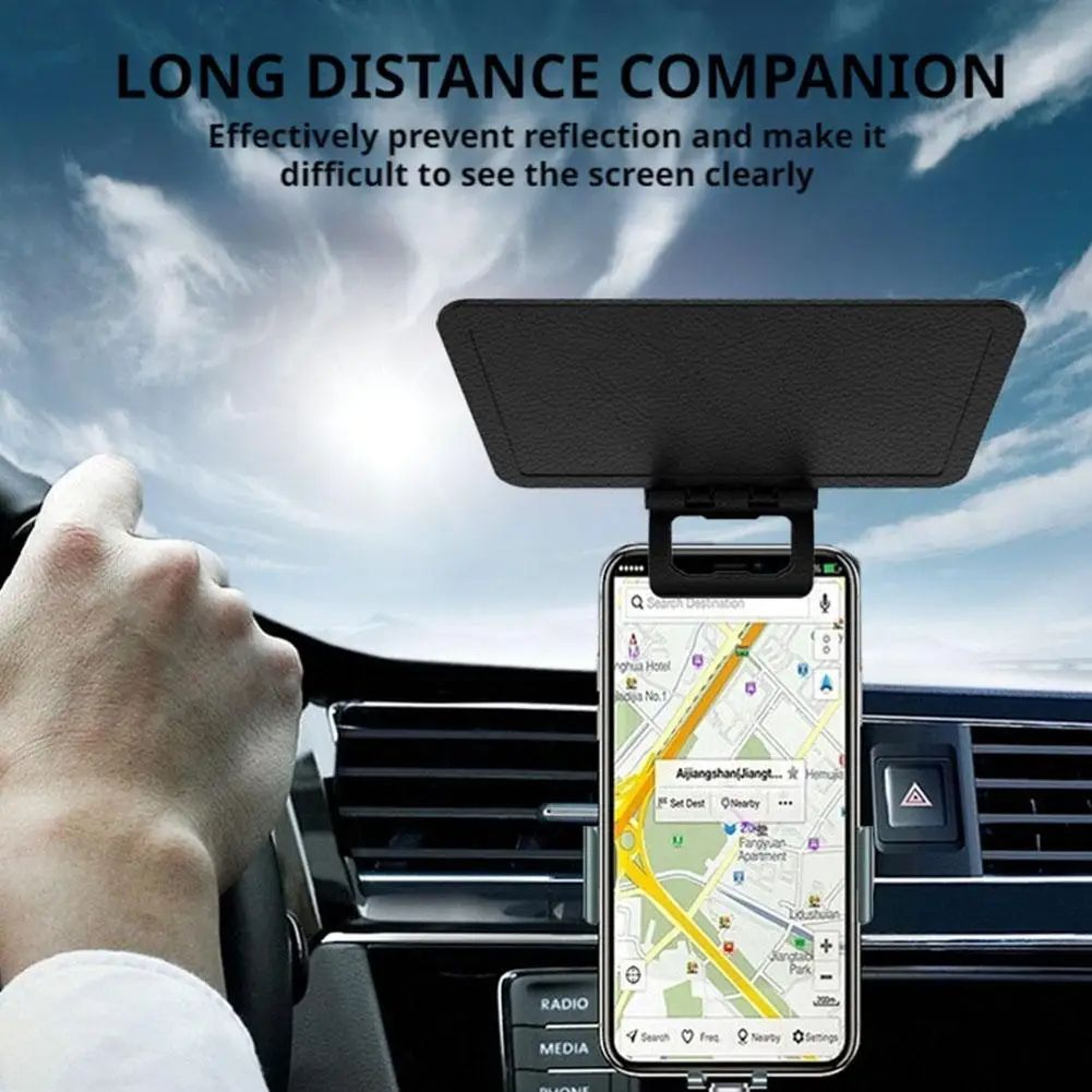 Adjustable Phone Screen Sunshade Visor 2