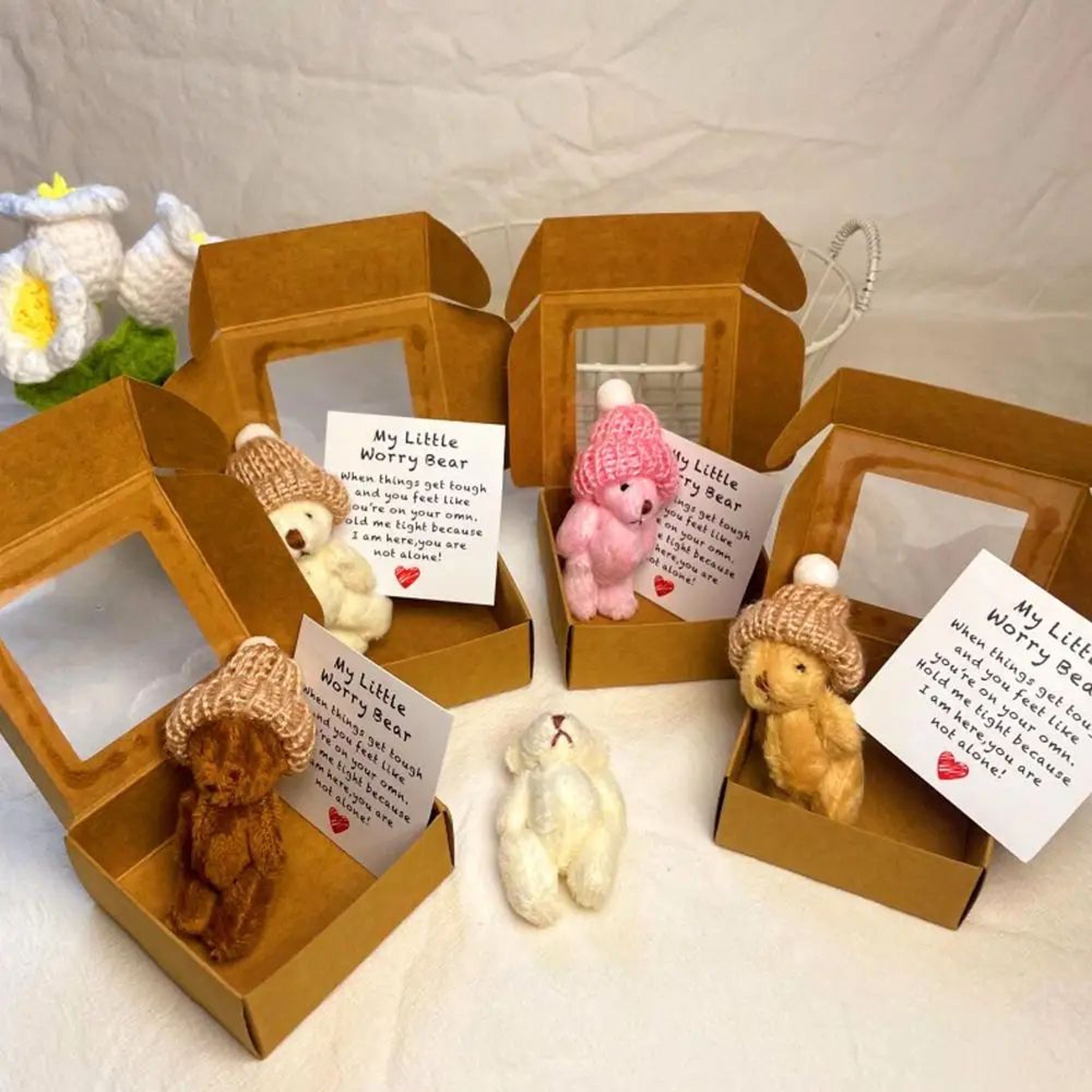 Mini Plush Worry Bear Gift Box 6