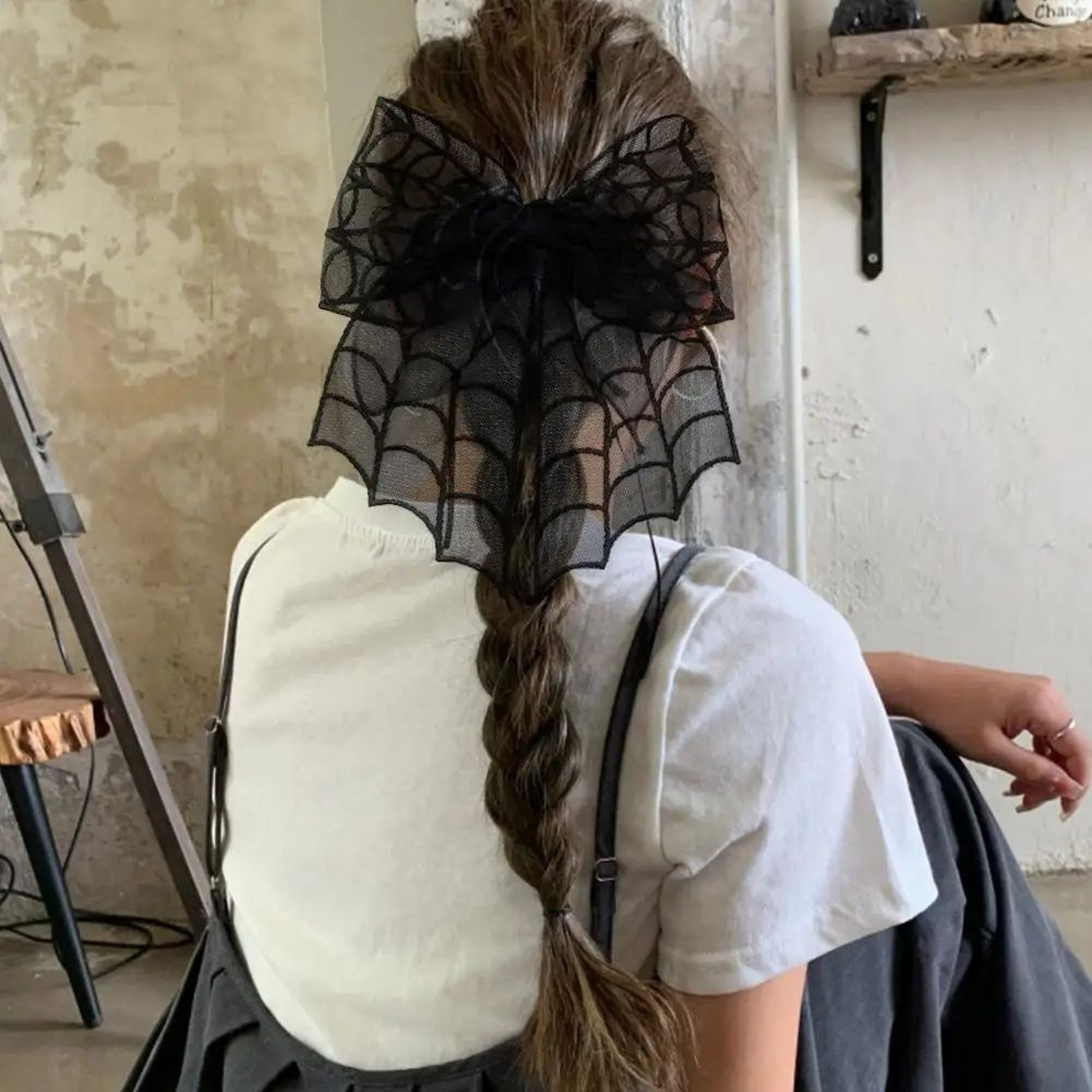 Halloween Spider Web Bow Hair Clips 7