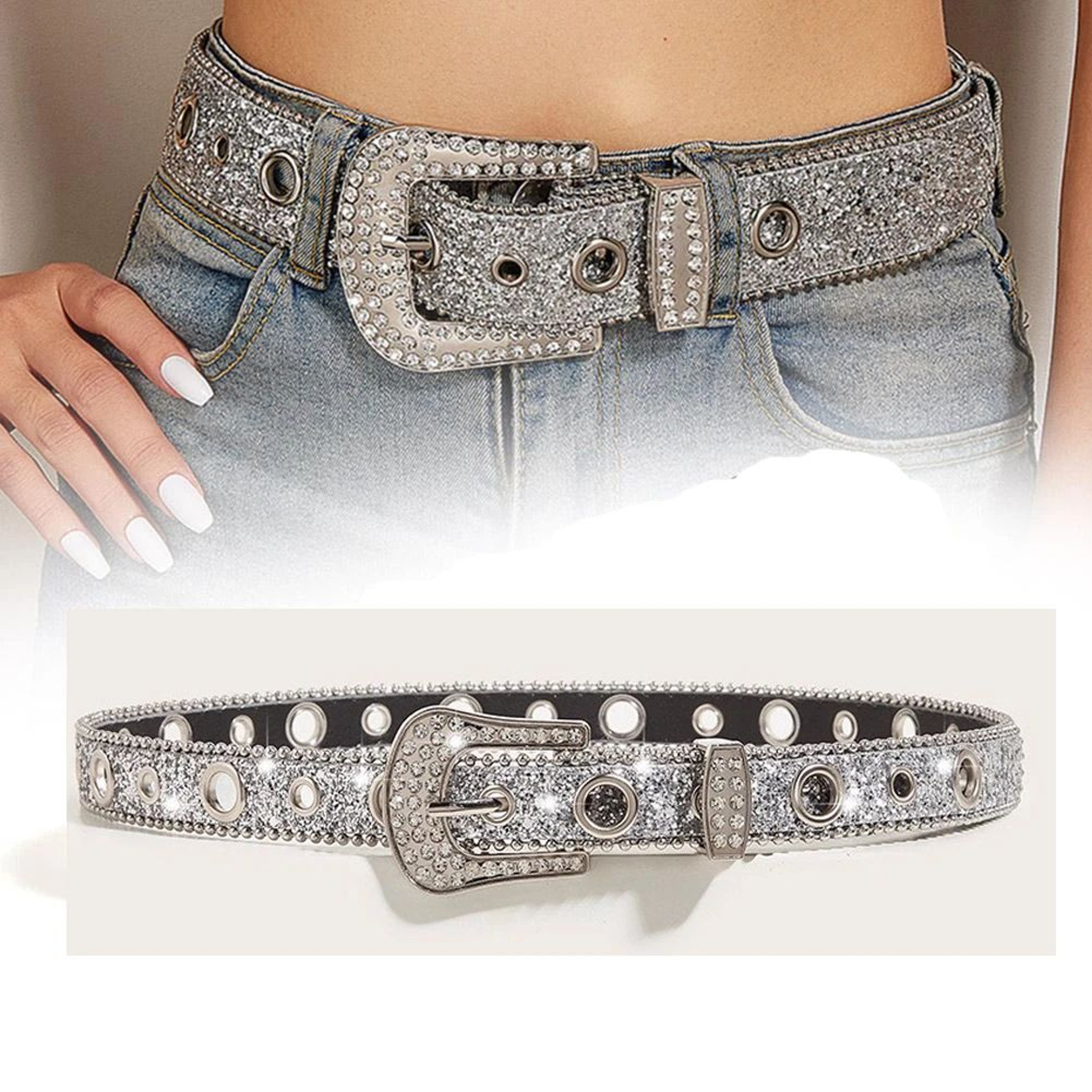 Rhinestone Western Cowgirl Belt 1