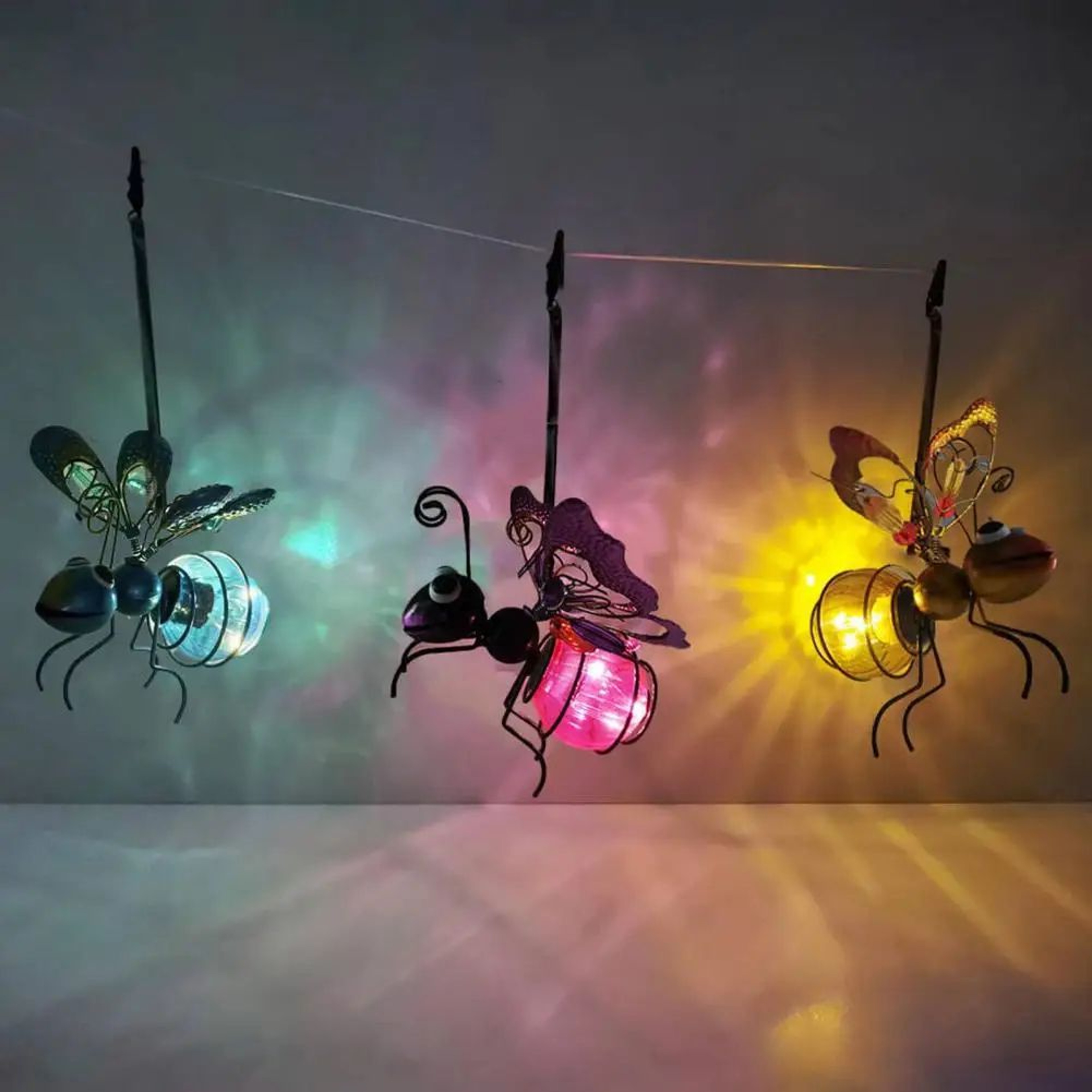 Solar Bee Lantern Garden Hanging Light 1