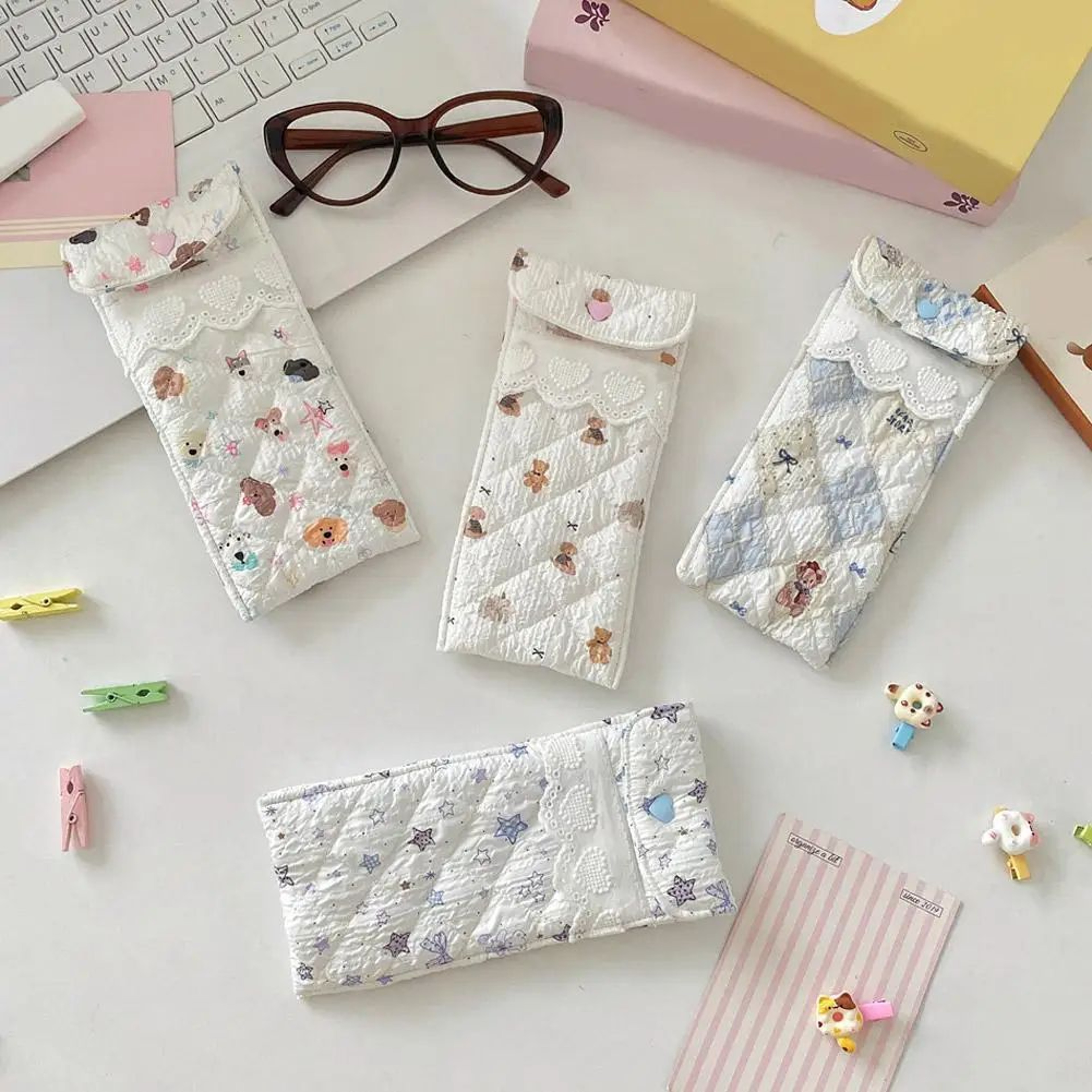 Cute Cartoon Soft Glasses Case 0