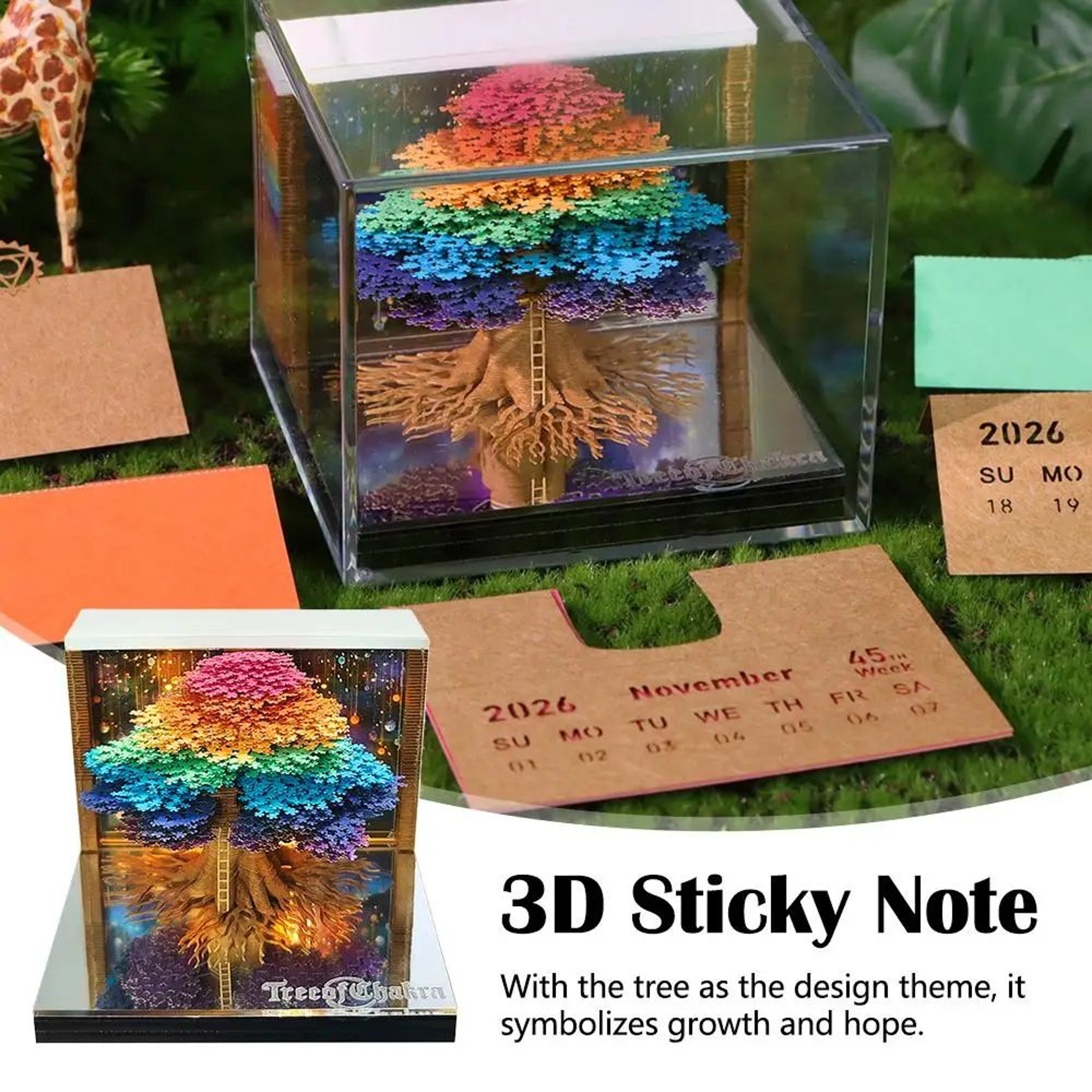 2026 Tear Away 3D Paper Calendar Tree 7