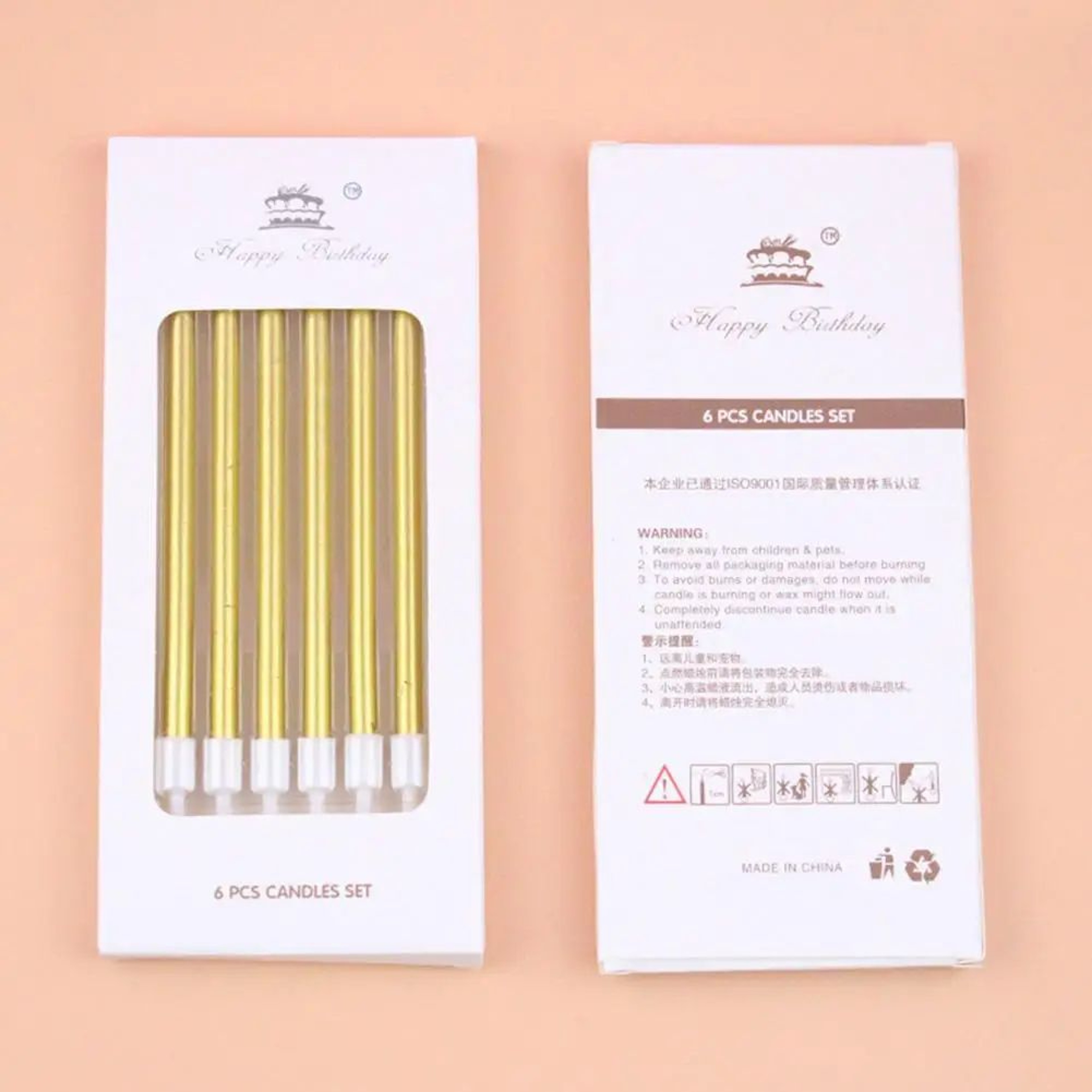 Gold And Silver Cake Candles Set 7