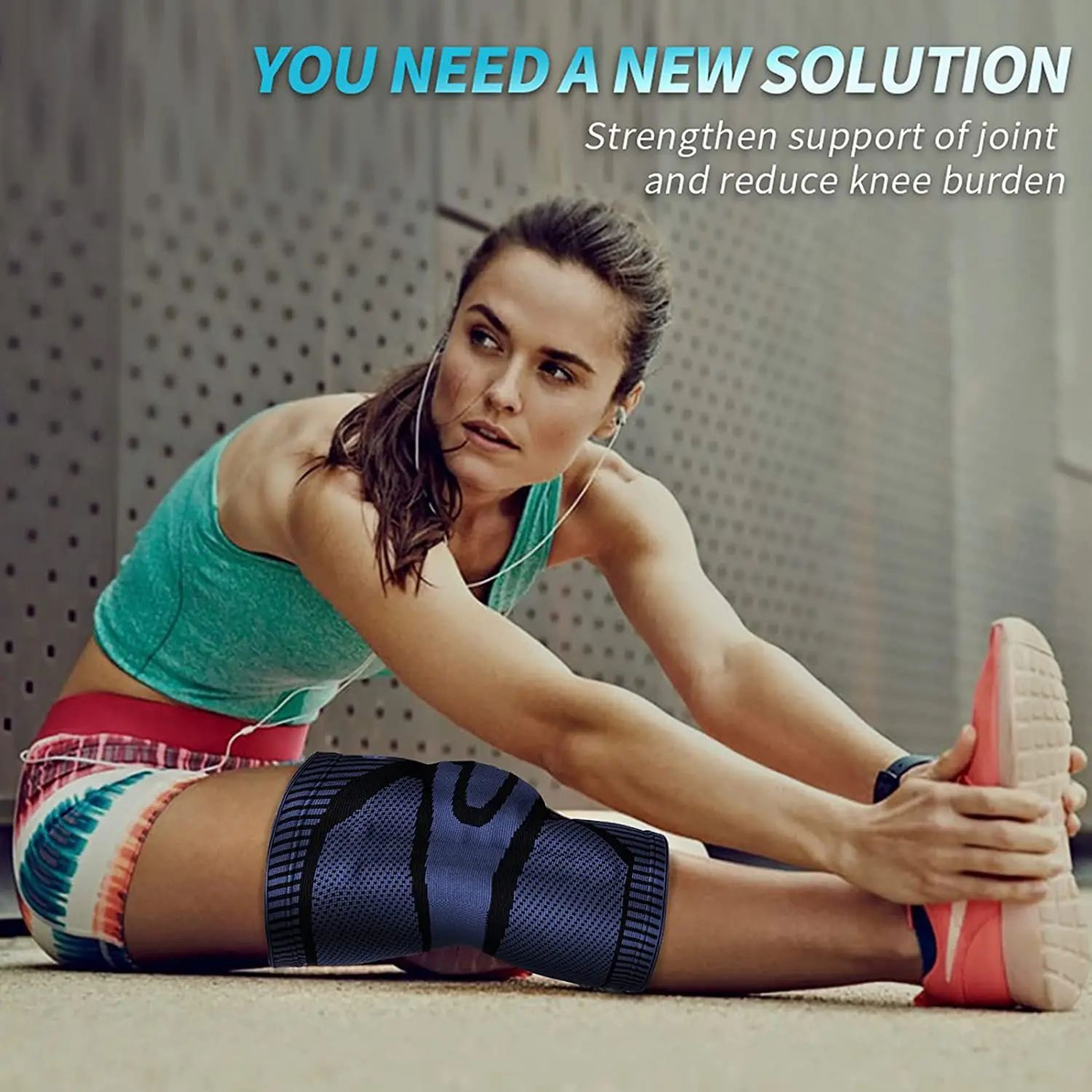 Knee Compression Brace With Stabilizers 5