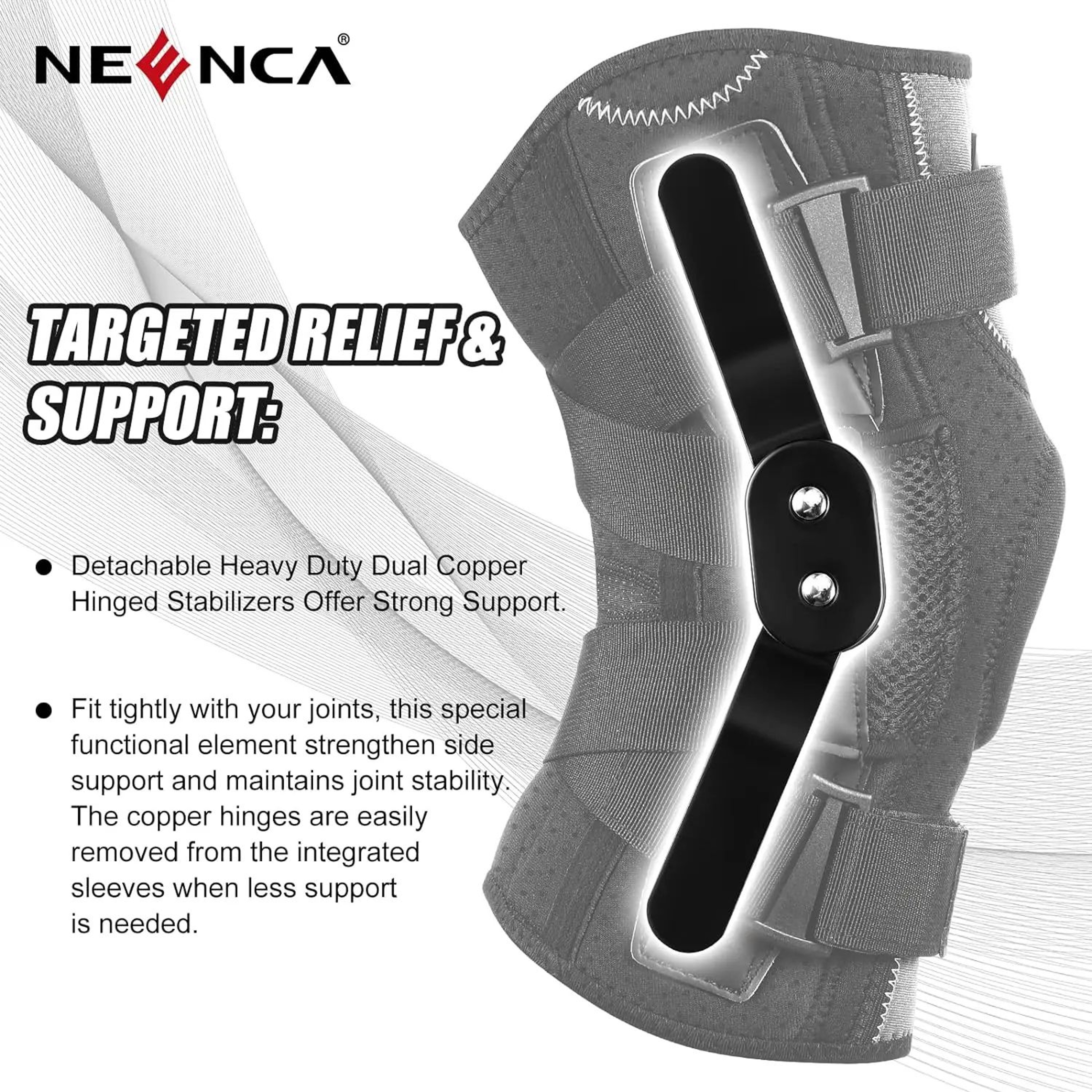Hinged Knee Brace With Gel Pad Support 5