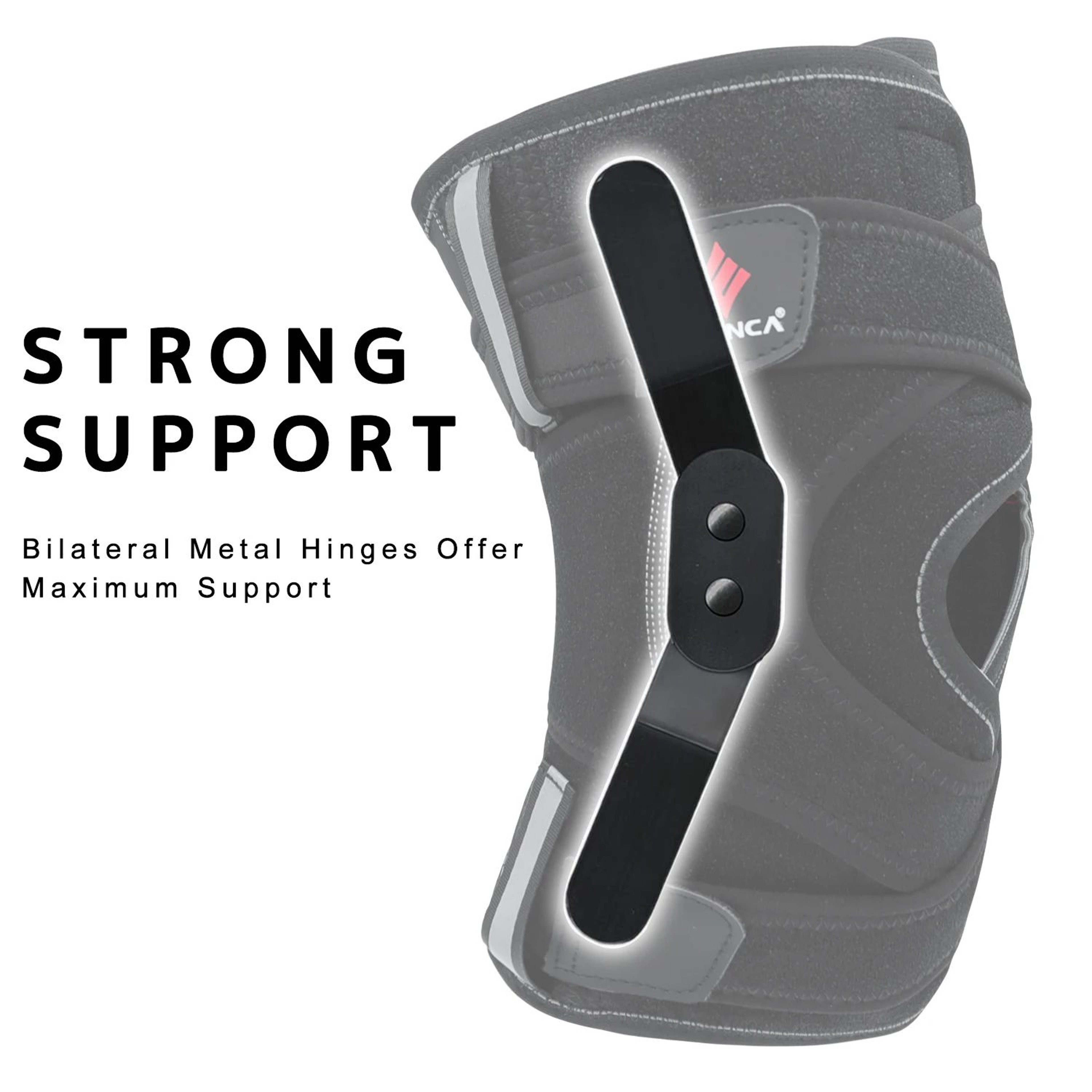 Hinged Knee Brace With Side Stabilizers 2