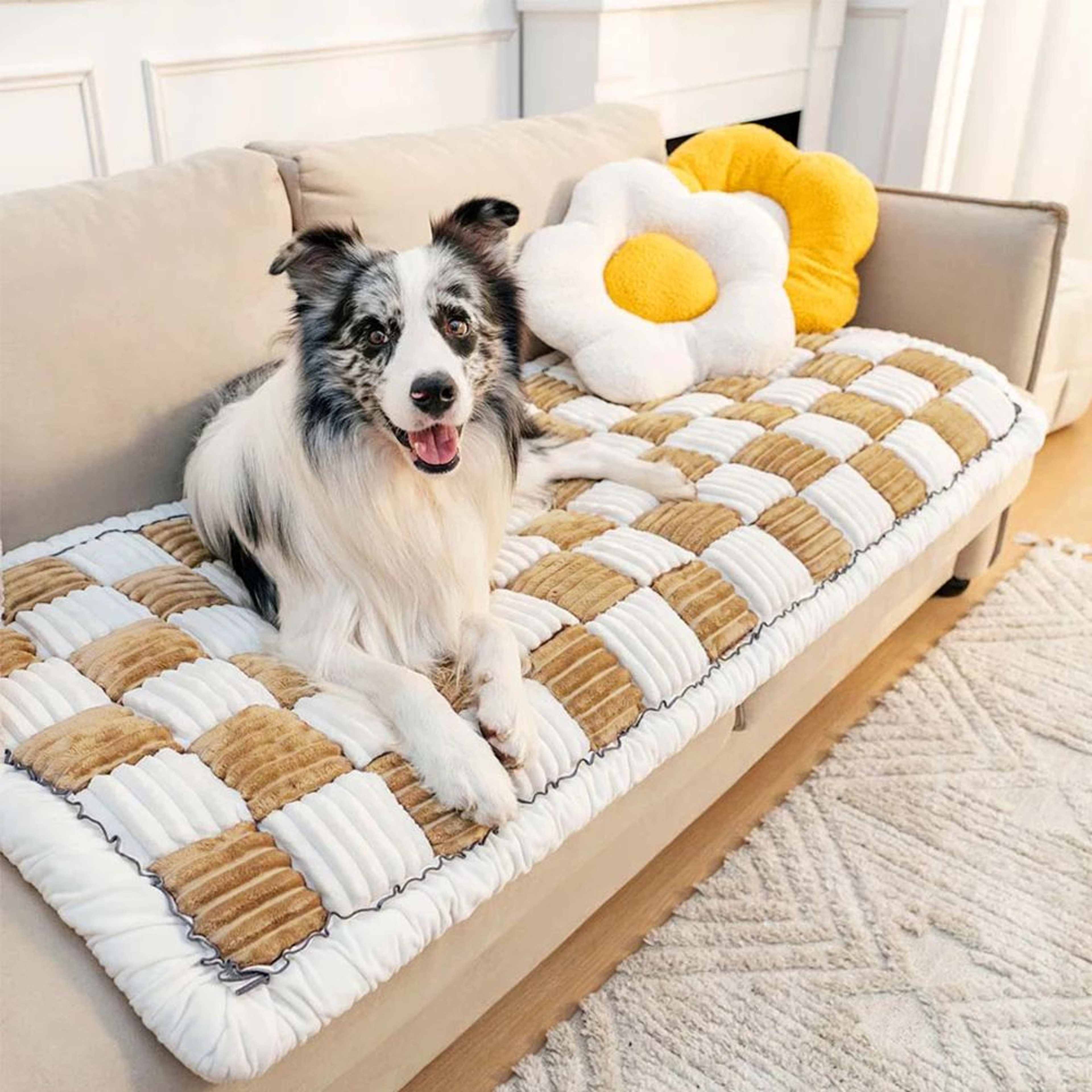Warm Dog Bed Mat With Anti Slip Base 4