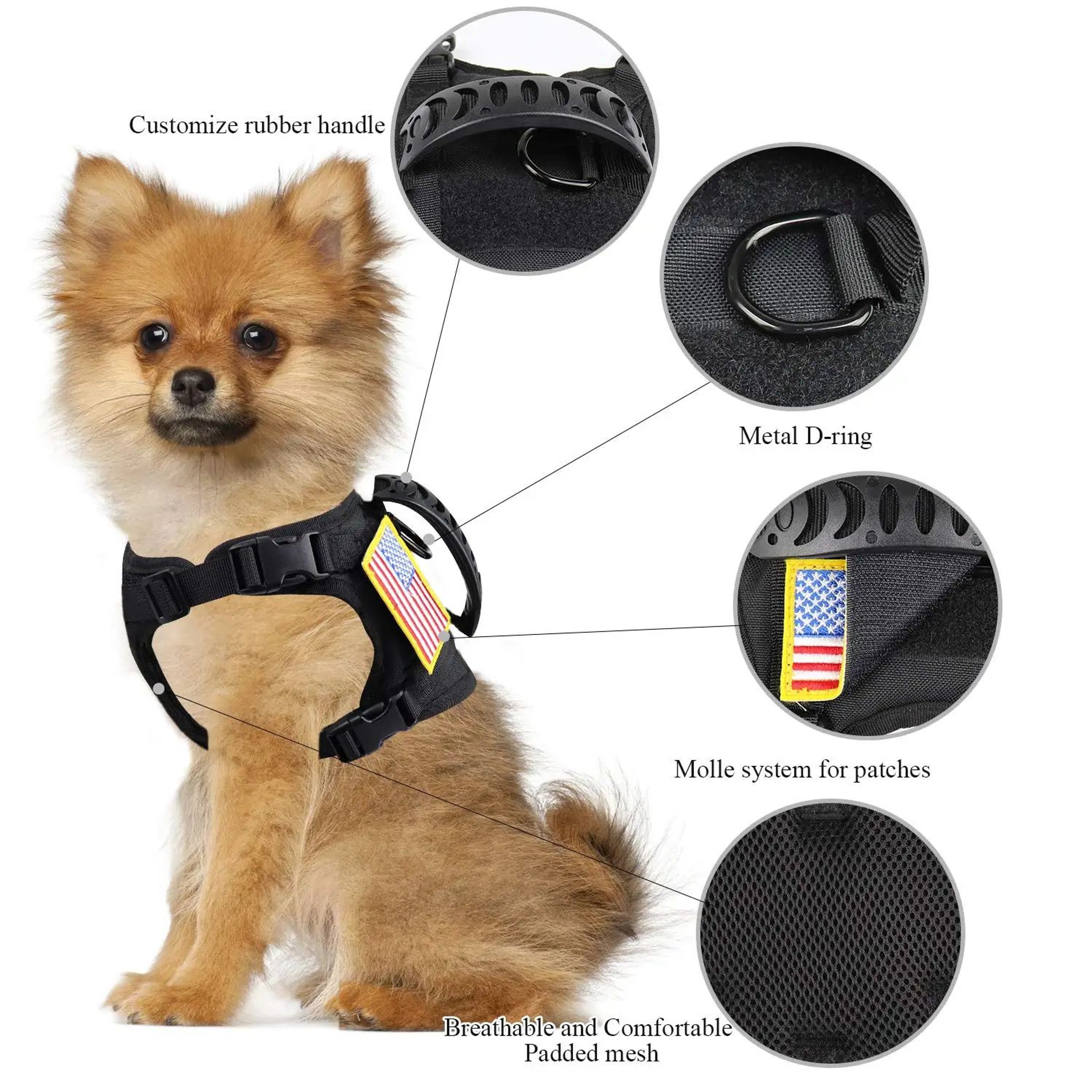 Tactical Puppy Harness And Leash Set 4