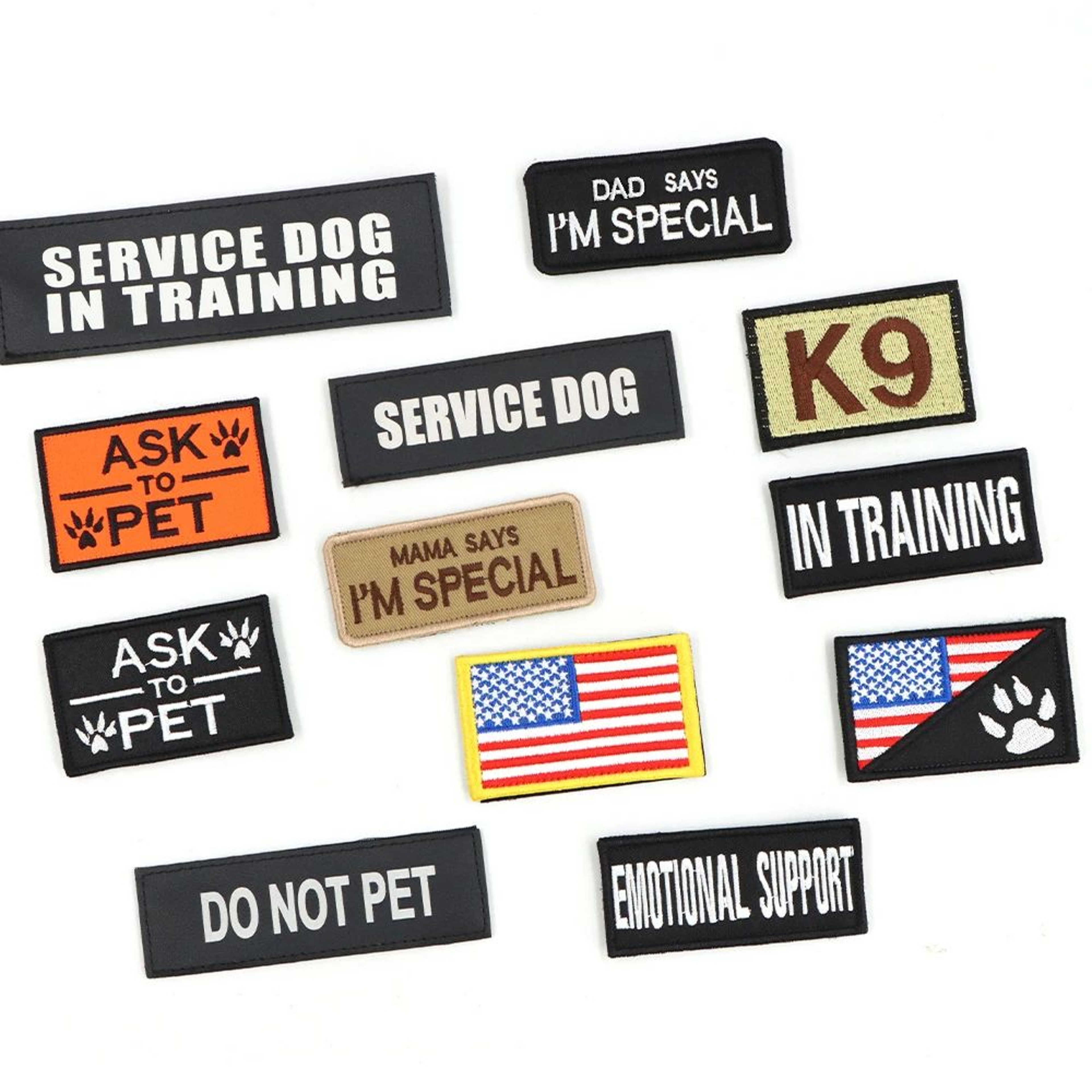 12 Pcs Tactical Dog Patch Set Bundle 18