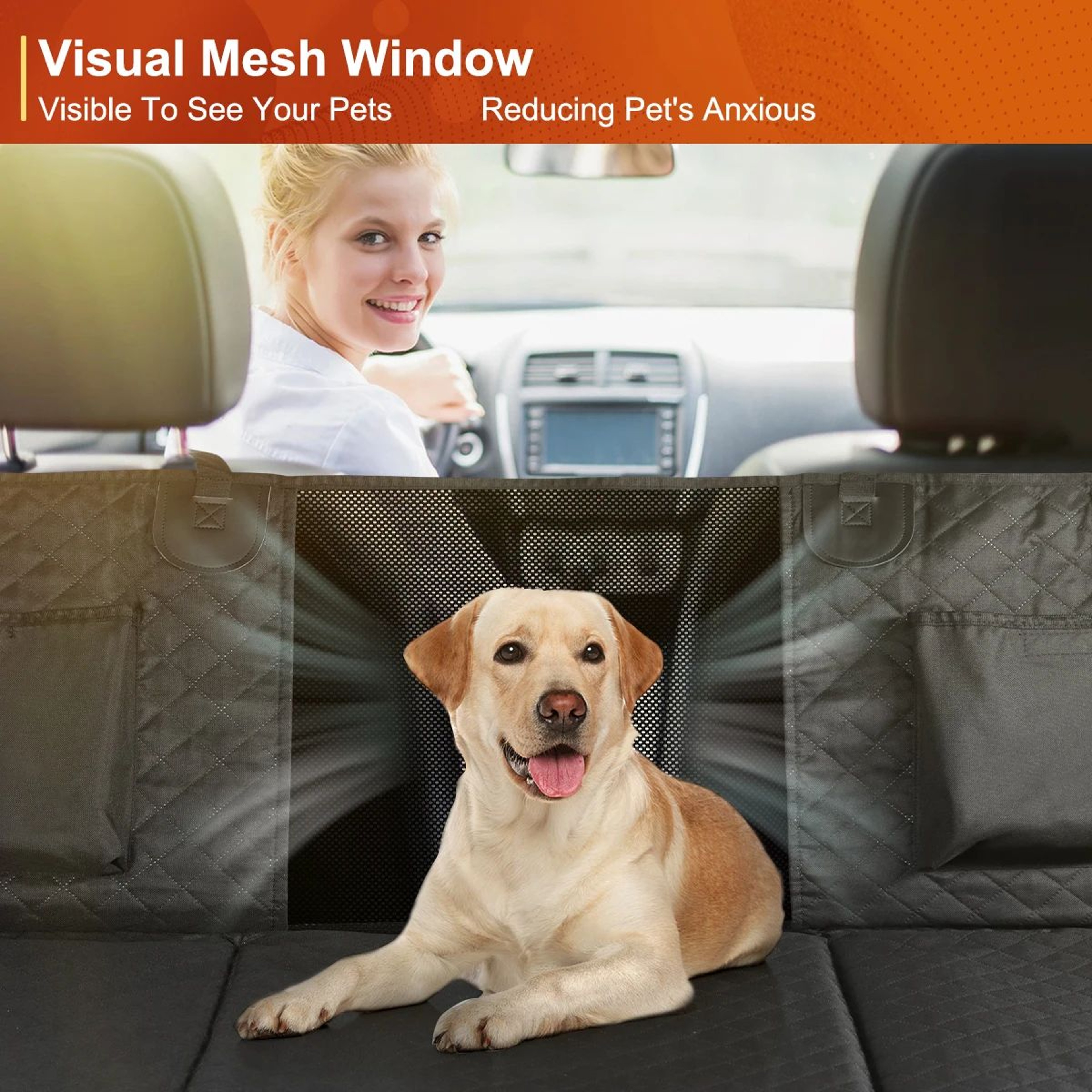 Dog Back Seat Extender Hammock Cover 4