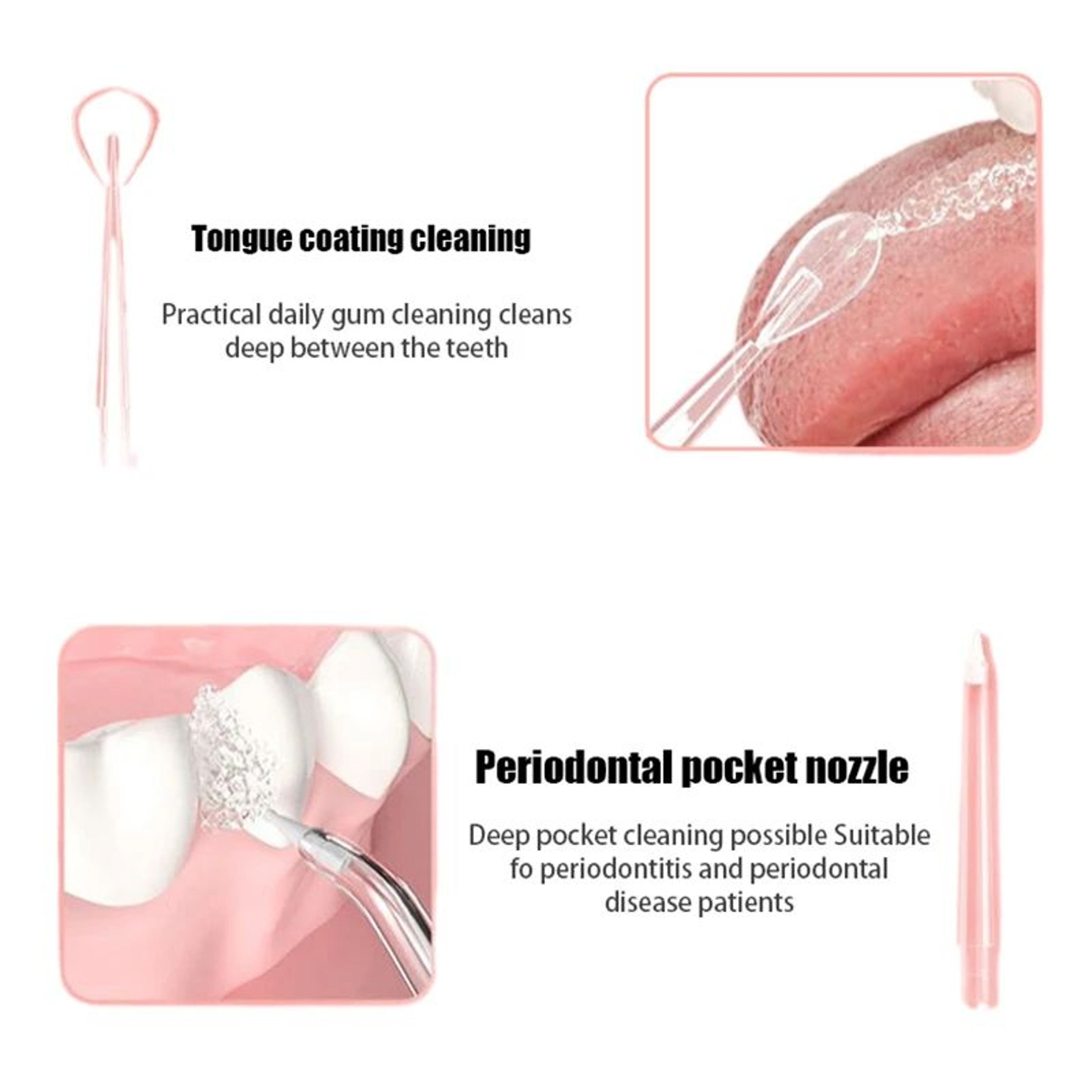 4Piece Replaceable Oral Irrigator Dental Flosser Nozzles 7