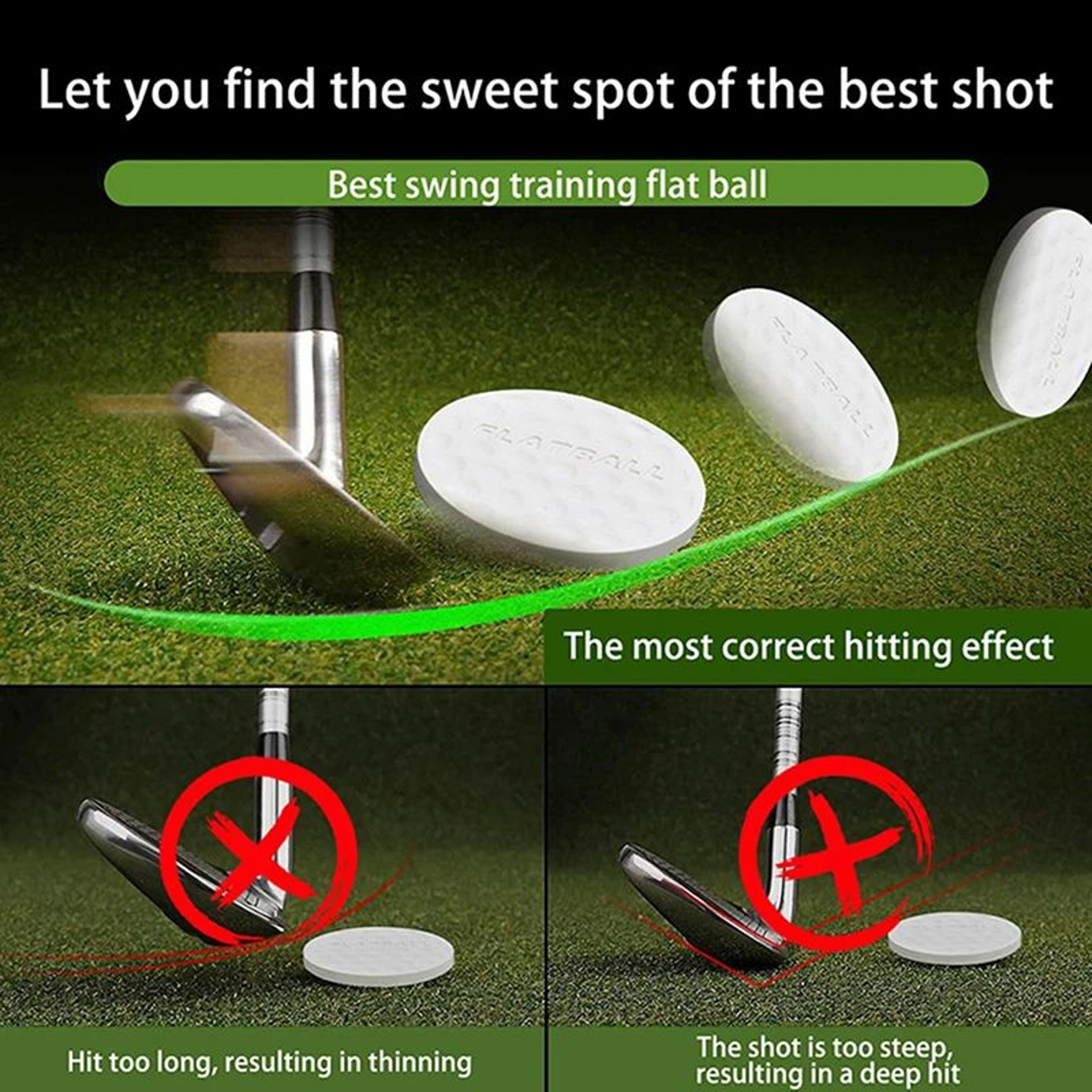 Portable Flat Practice Golf Balls 1