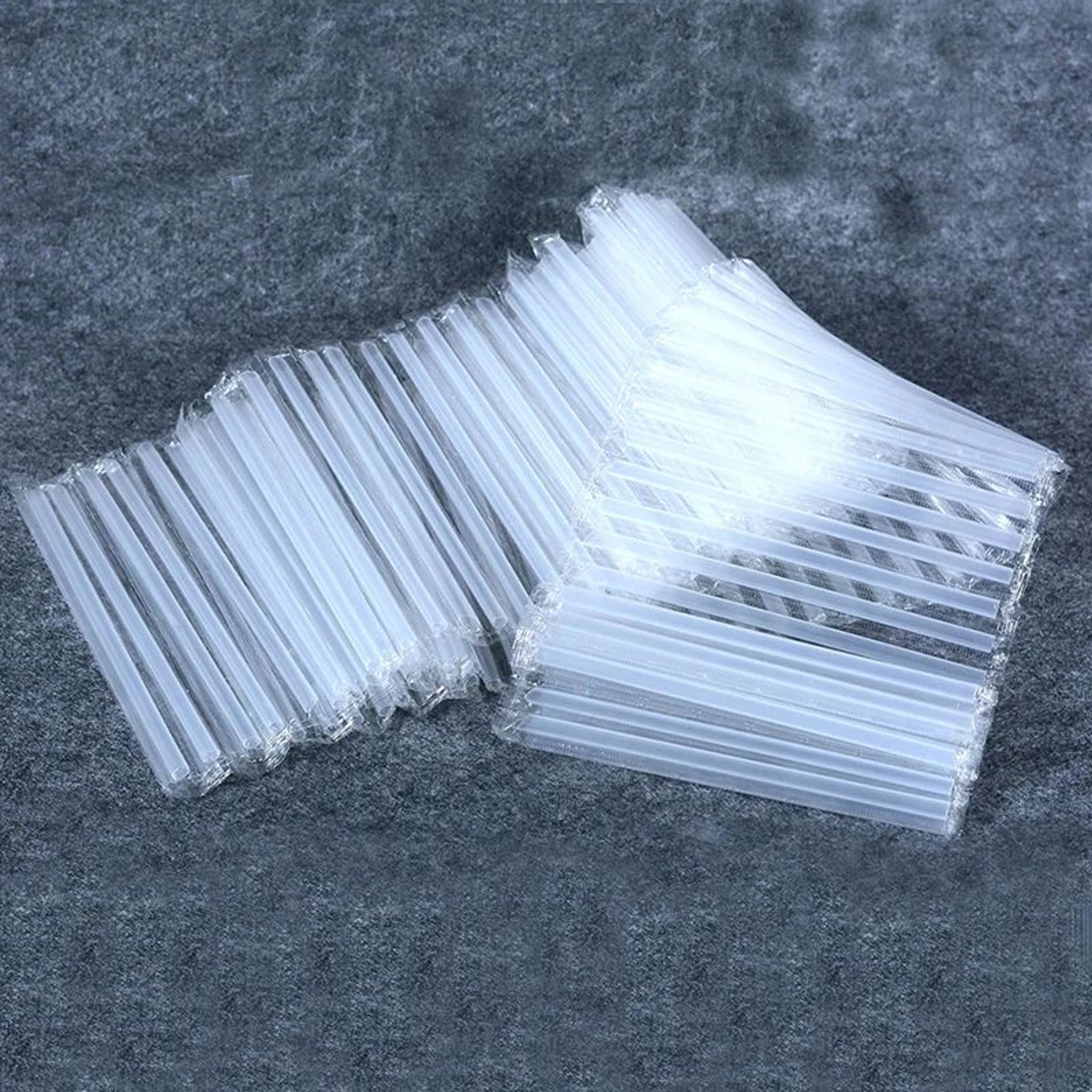500 Pc Transparent Disposable Drinking Straws 3