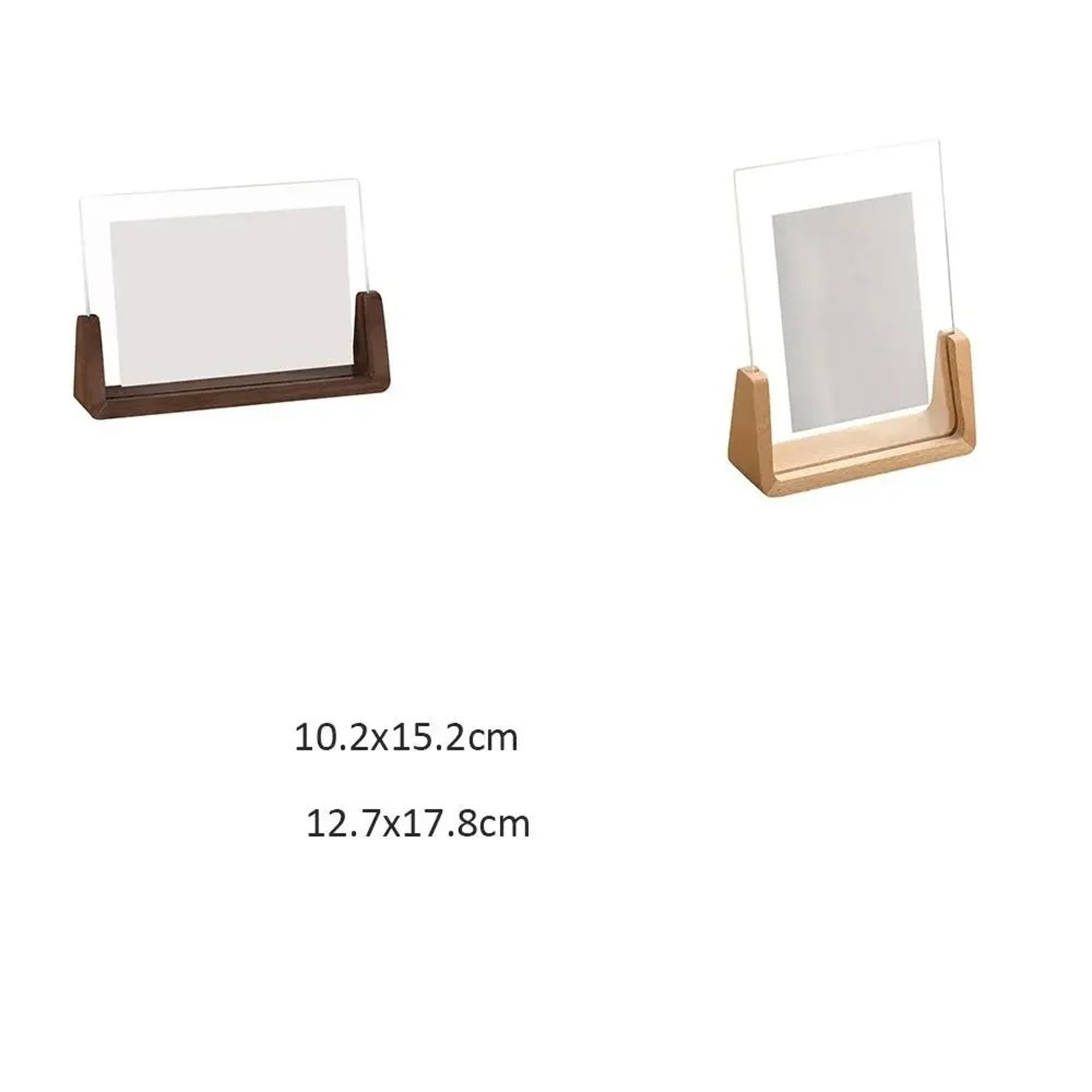 Walnut And Beech Acrylic UShape Photo Frame 4