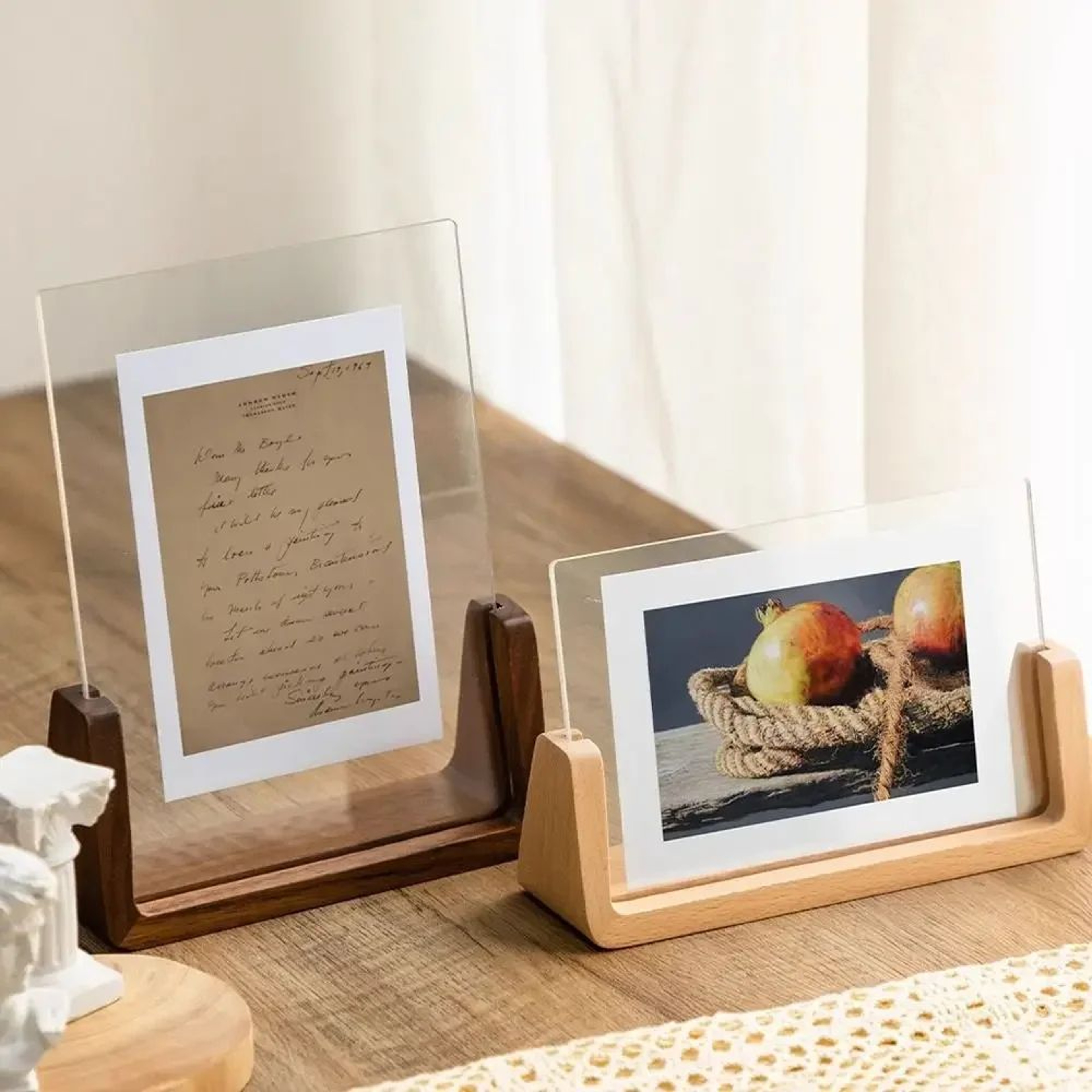 Walnut And Beech Acrylic UShape Photo Frame 7