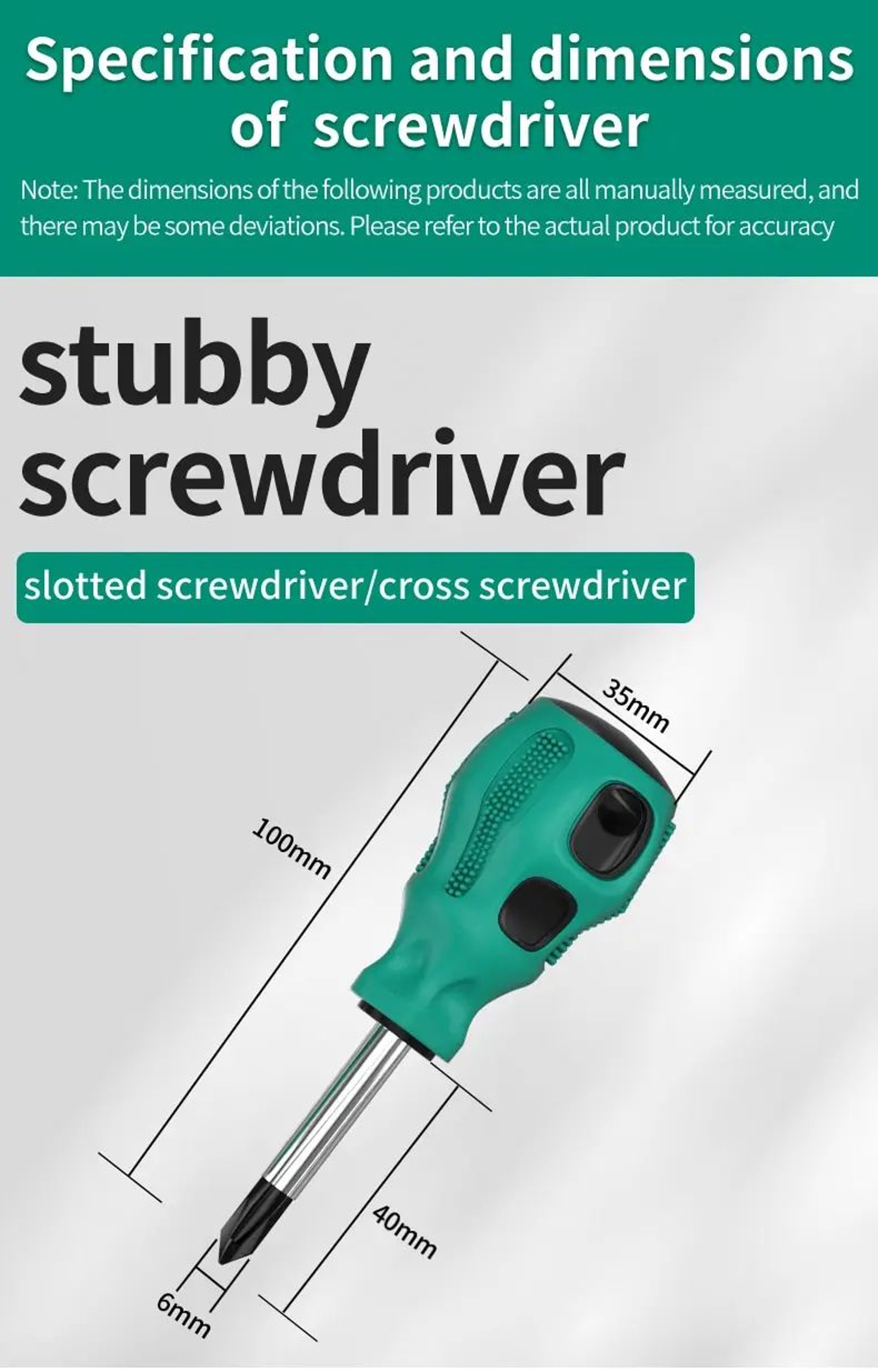 Magnetic Mini Short Handle Screwdriver Set 7