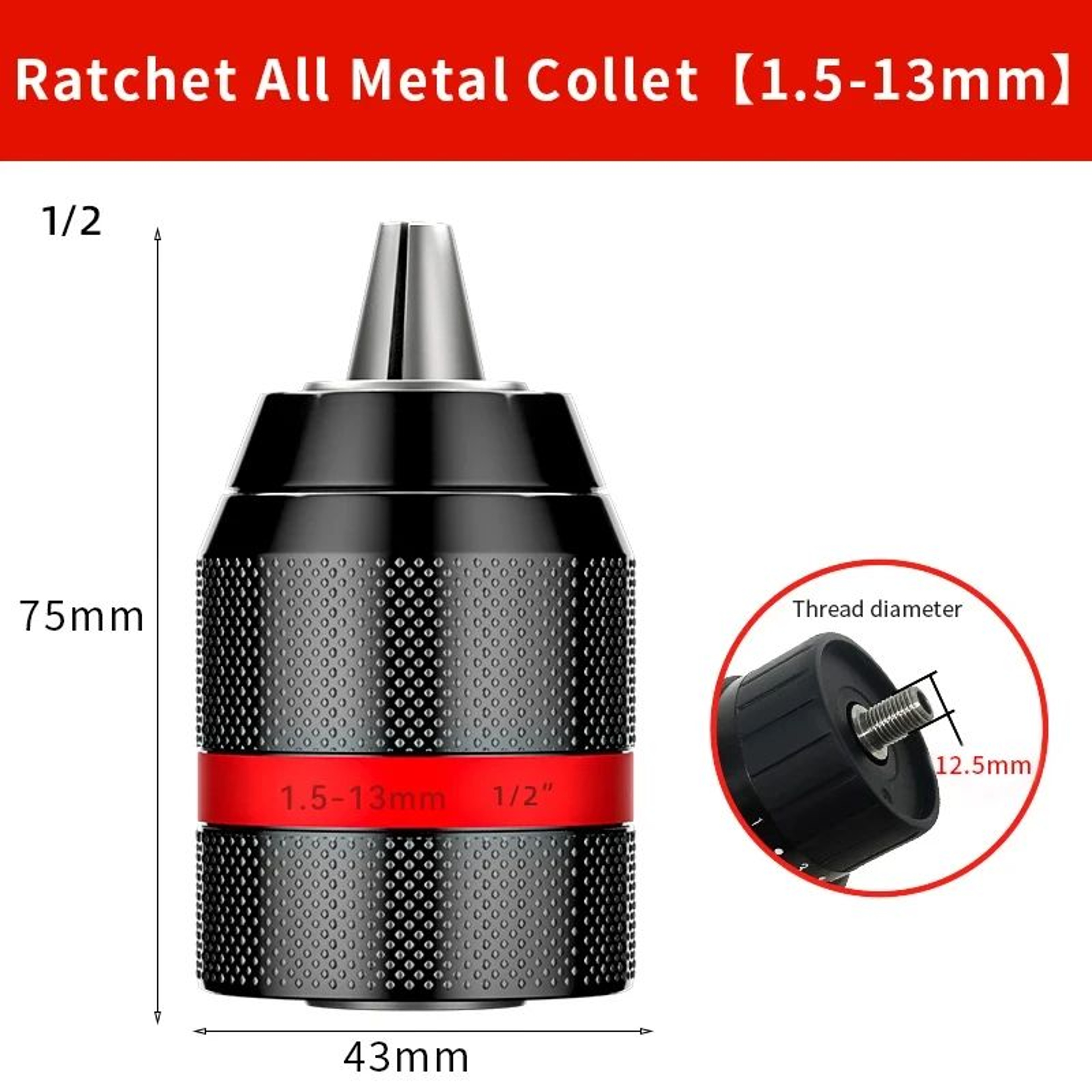 Keyless Drill Chuck Quick Change Adapter 10