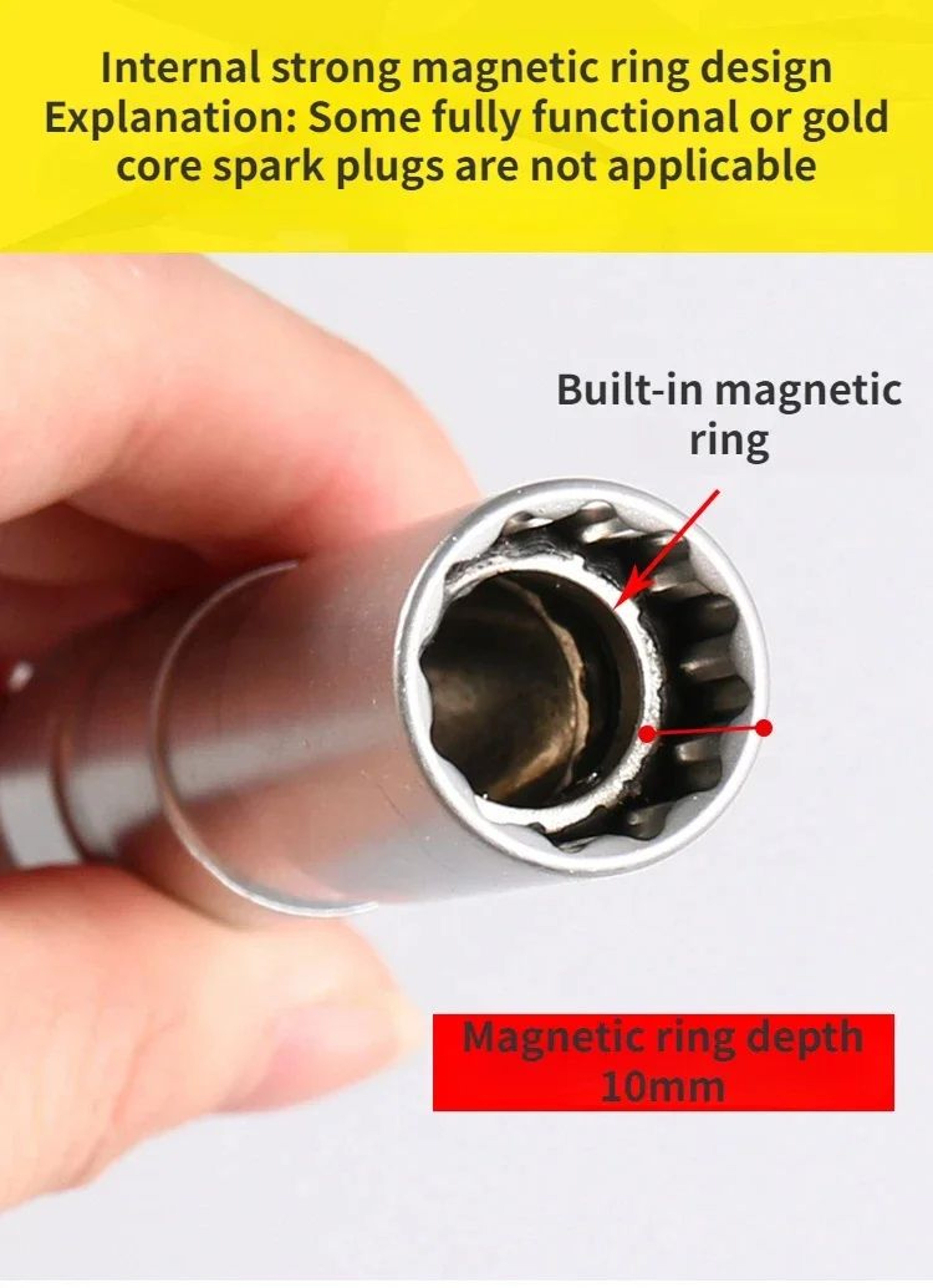 Magnetic Spark Plug Socket Wrench Set 9