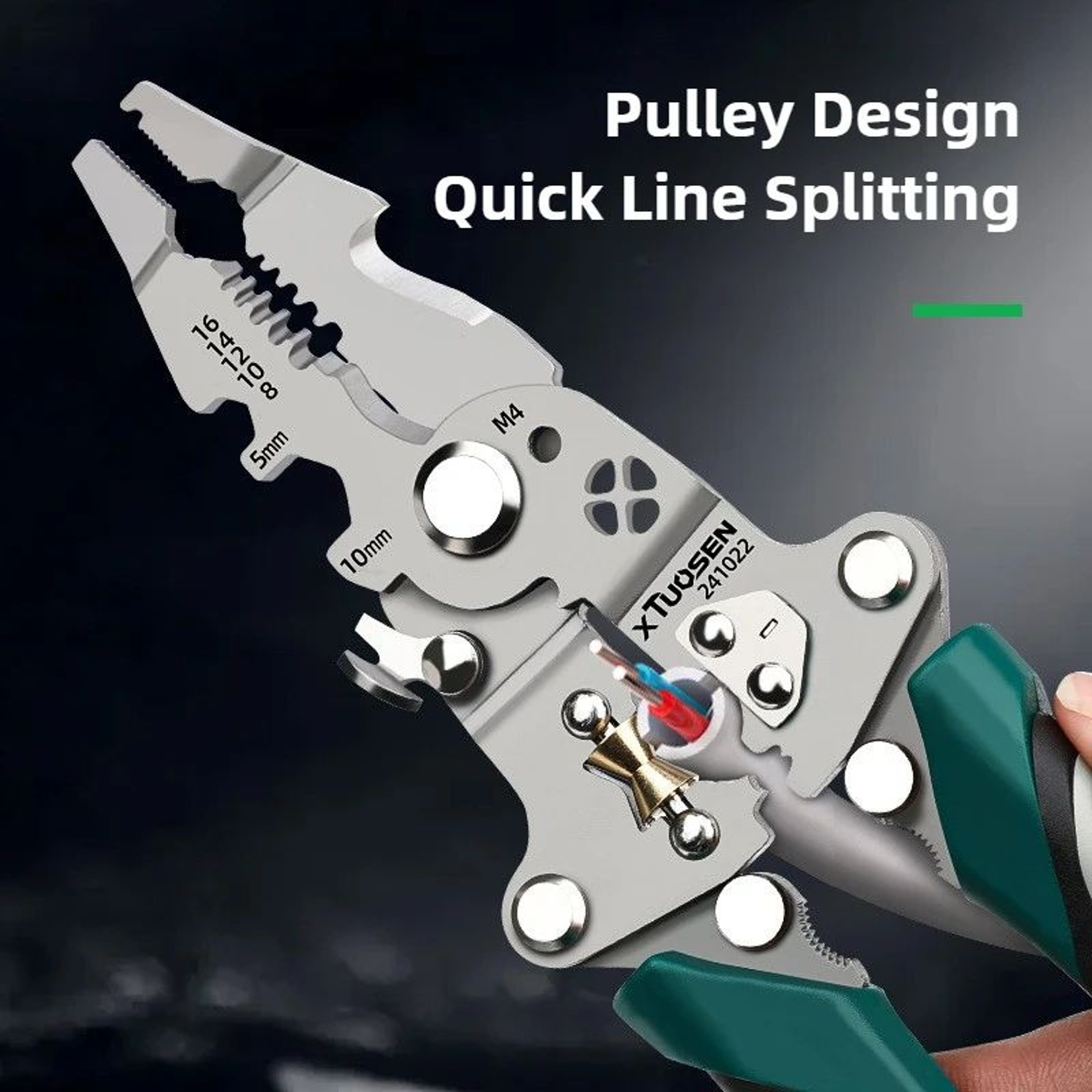 TUOSEN Multifunction Foldable Wire Stripper Pliers 2