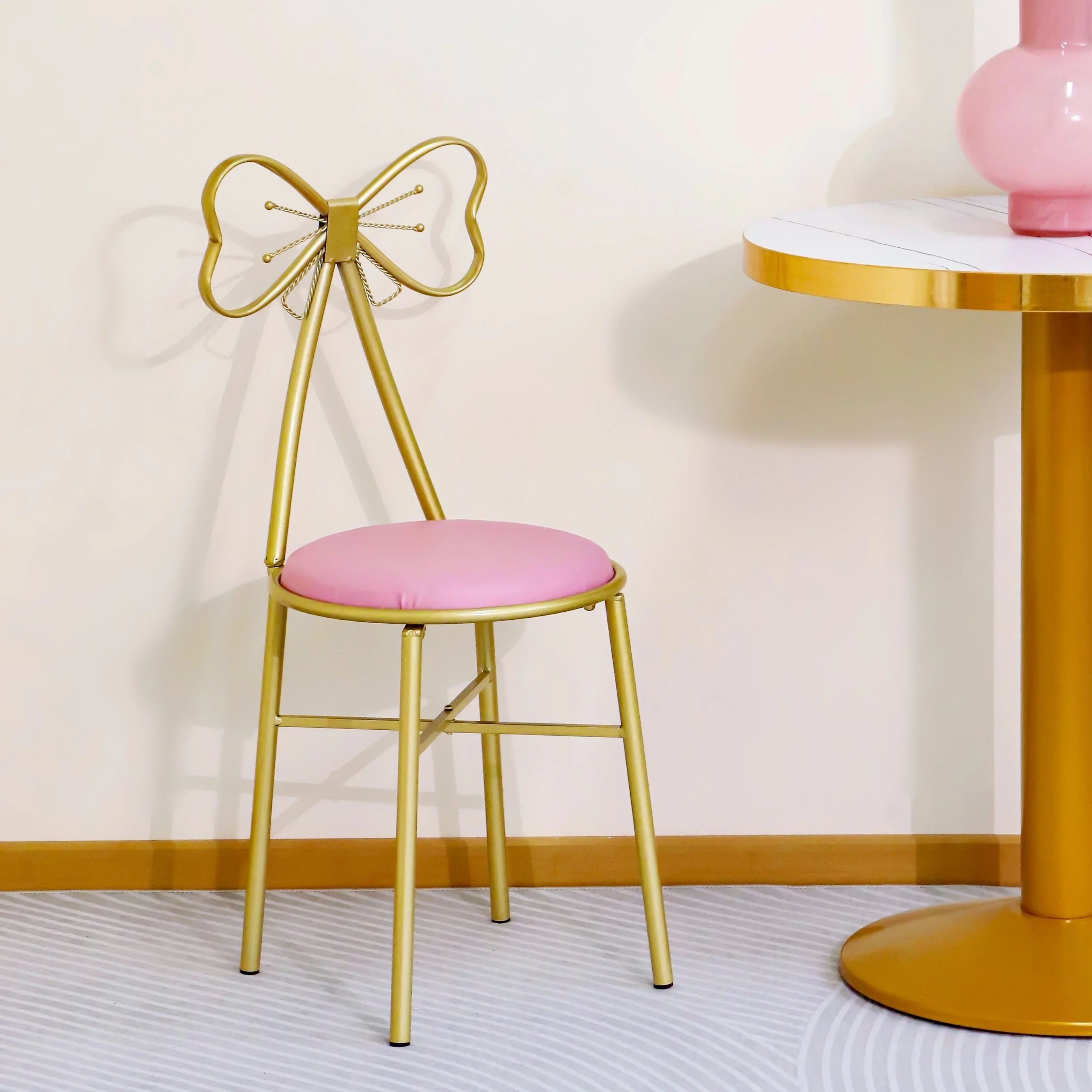 Butterfly Makeup Chair With Detachable Backrest 3