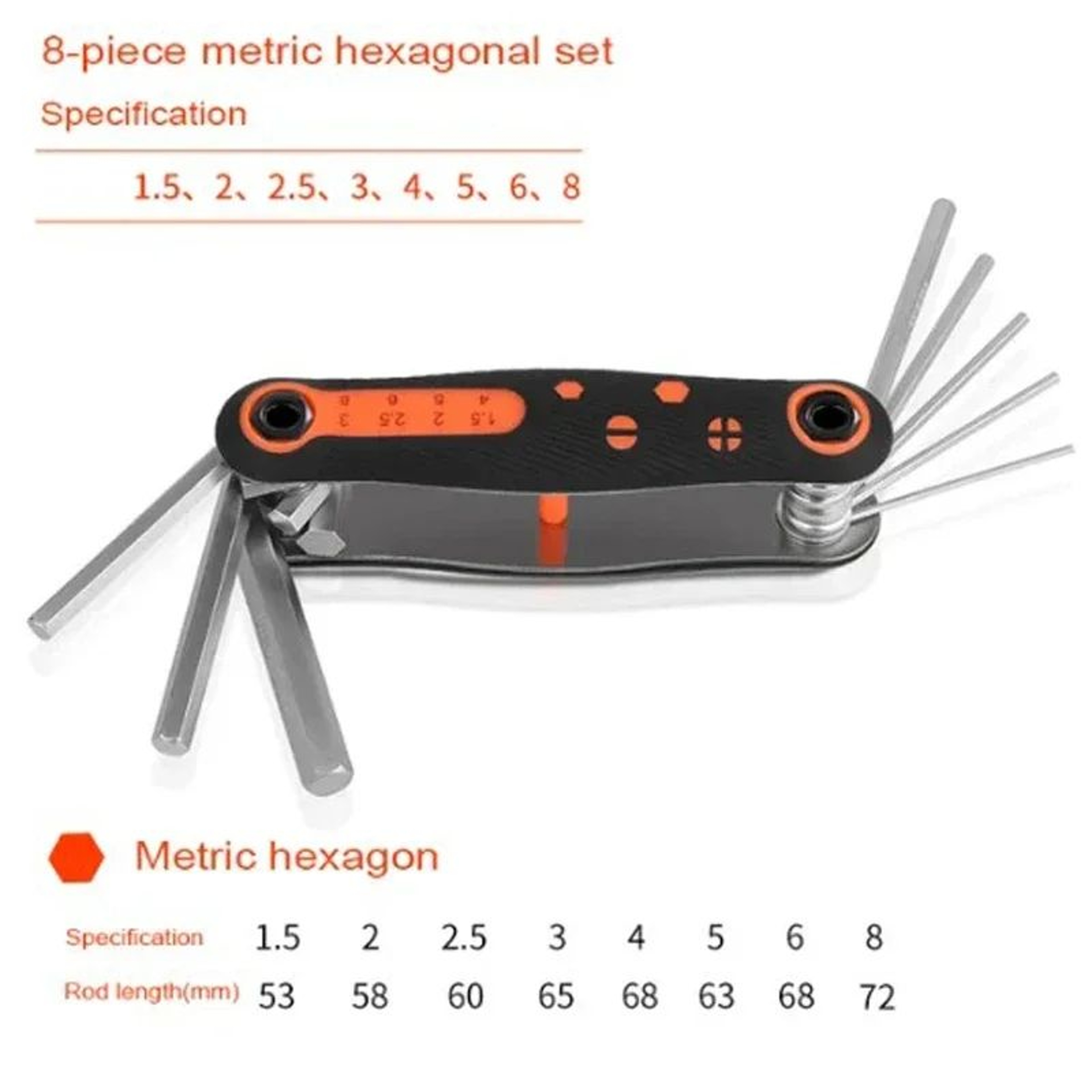 Folding Allen Key Torx Wrench Set 8