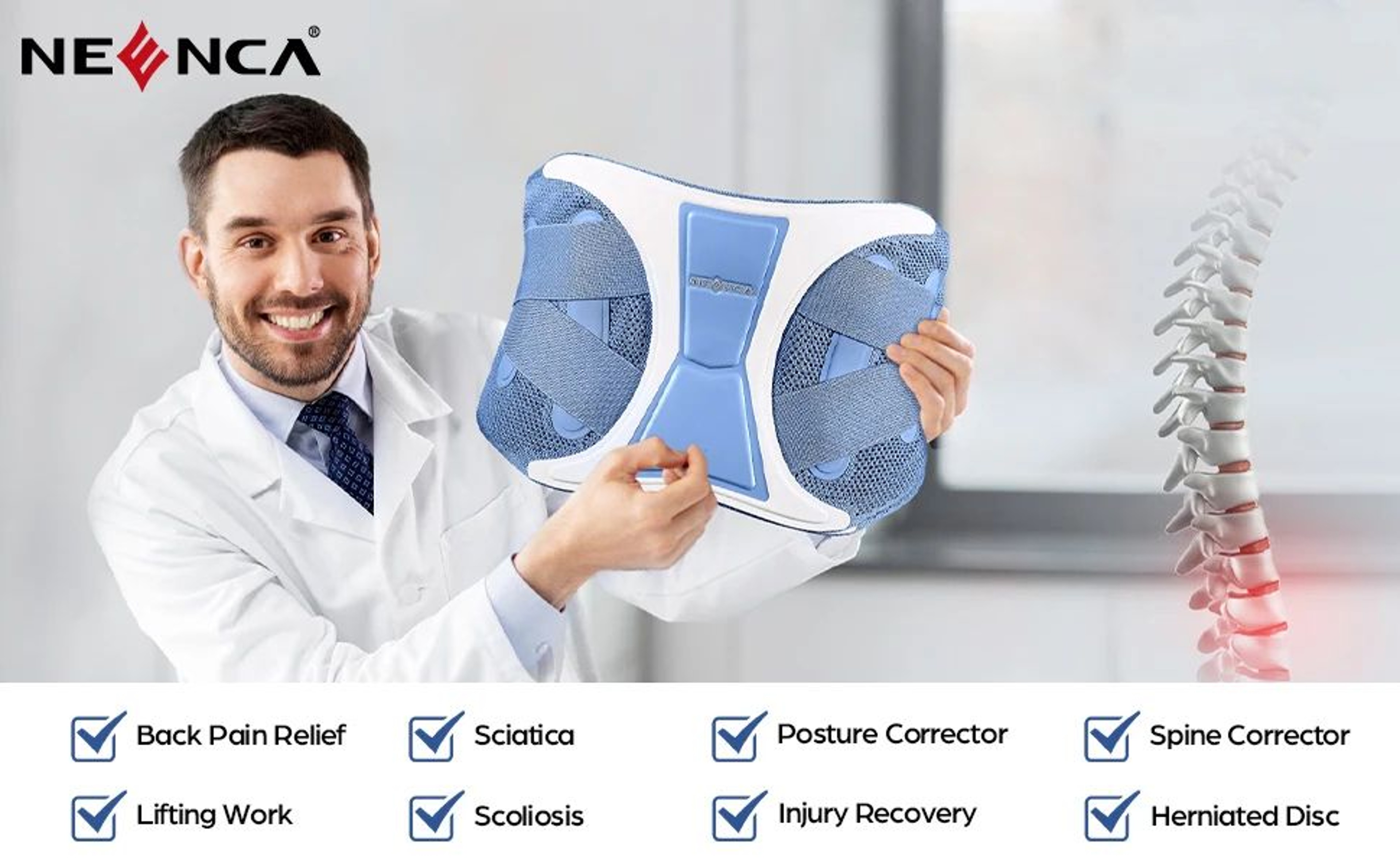 Adjustable Lumbar Back Support Brace 6