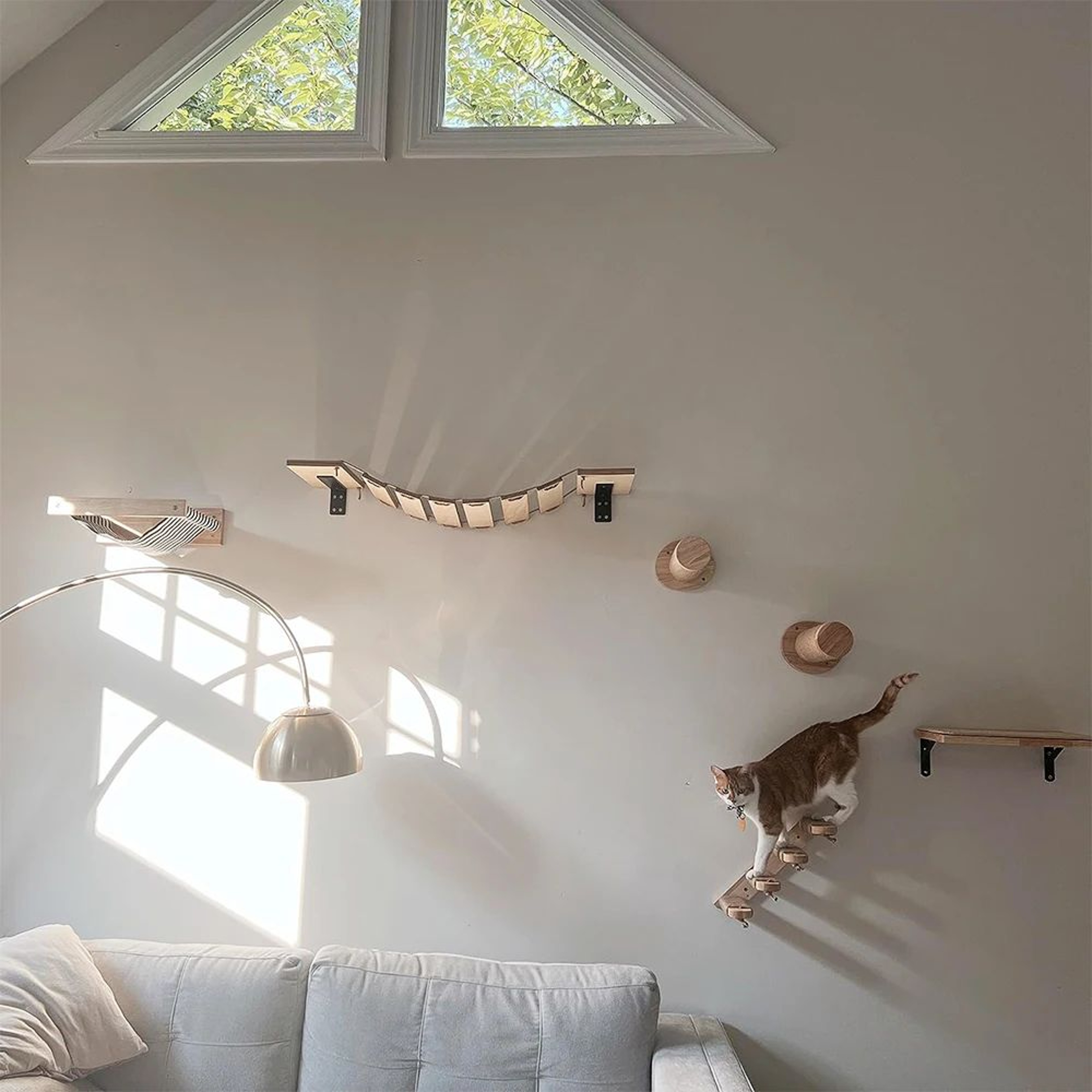 Wall Mounted Cat Climbing Shelf Stairs 3