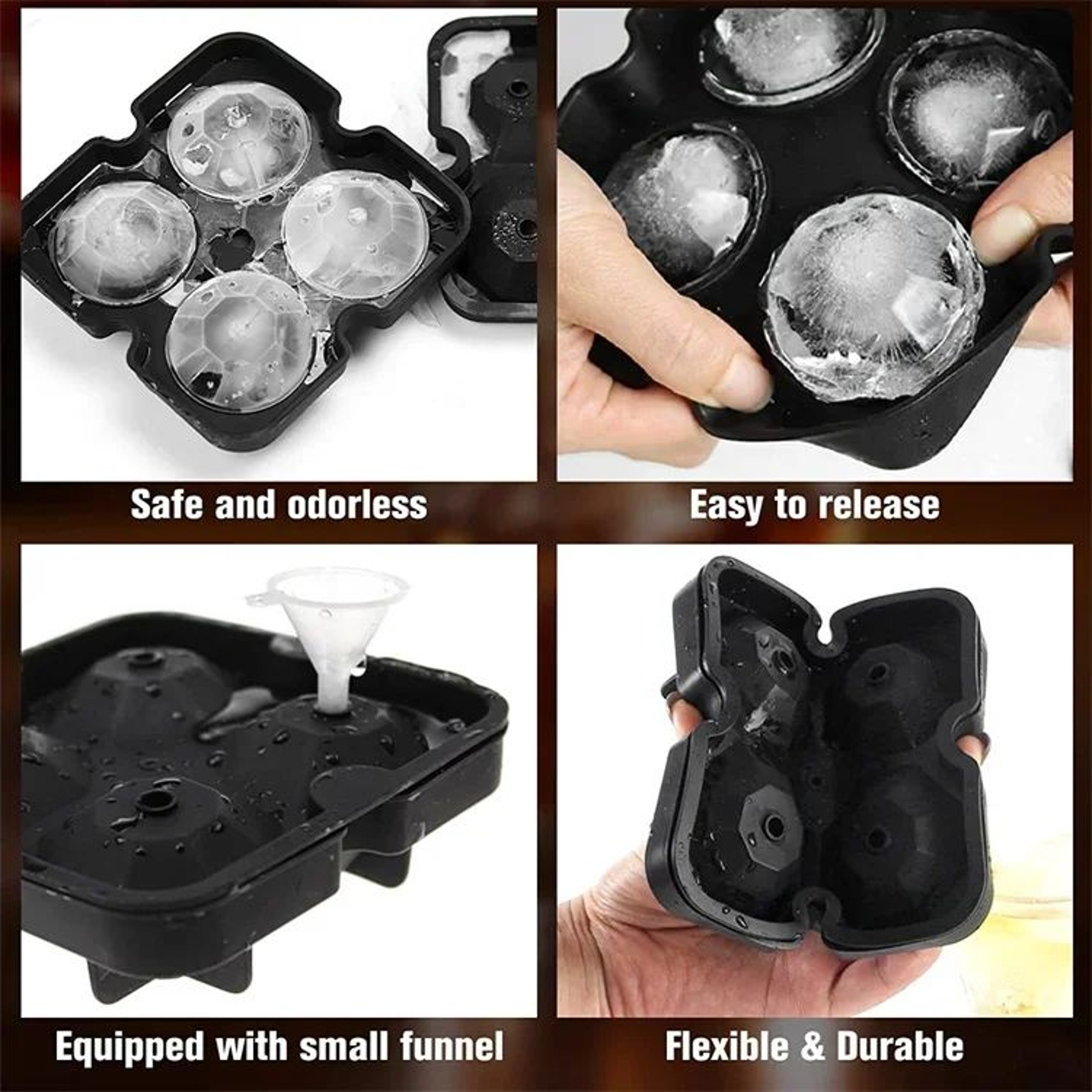 Large Silicone Ice Cube Molds With Lid 6