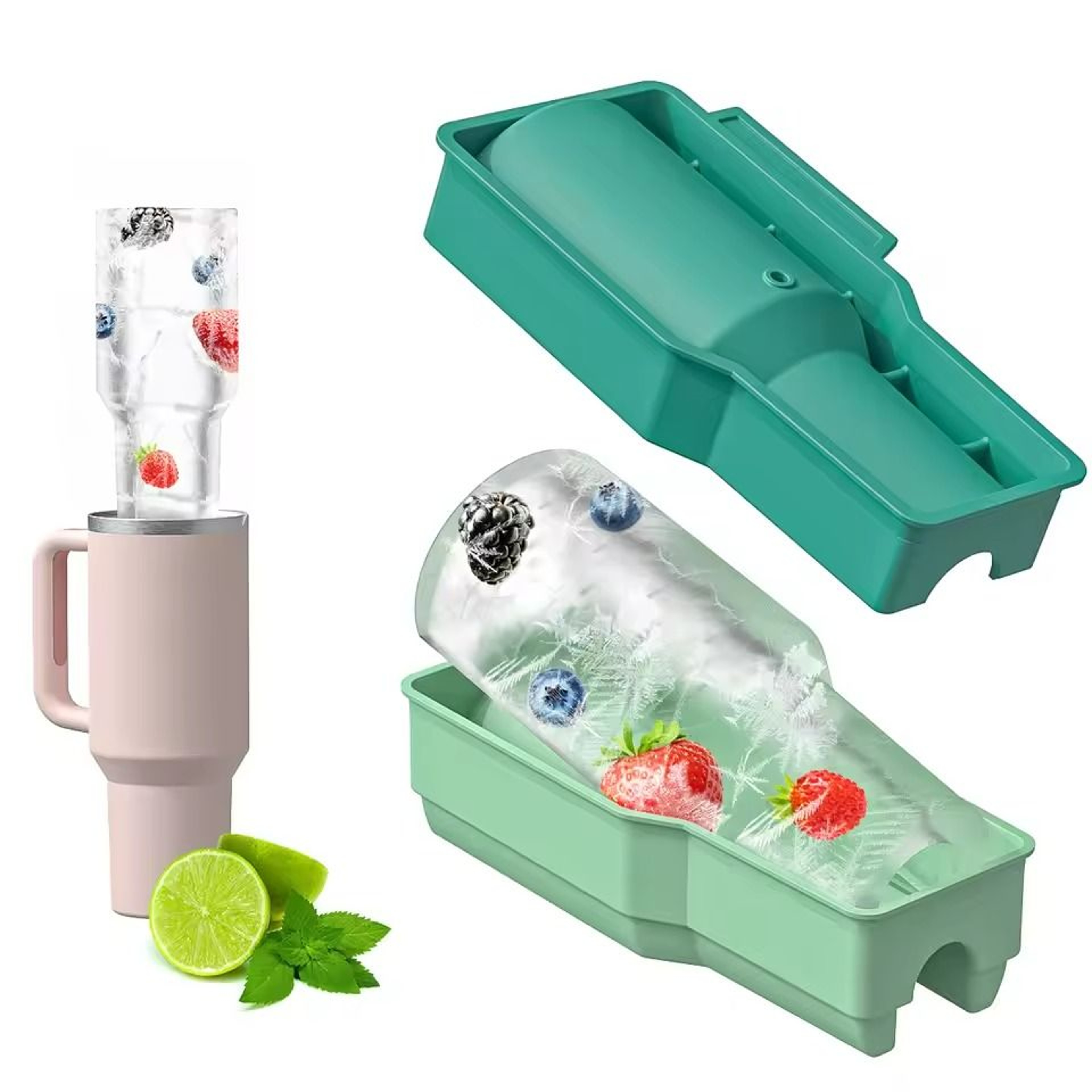 Silicone Cylinder Ice Mold For Bottles And Cups 2