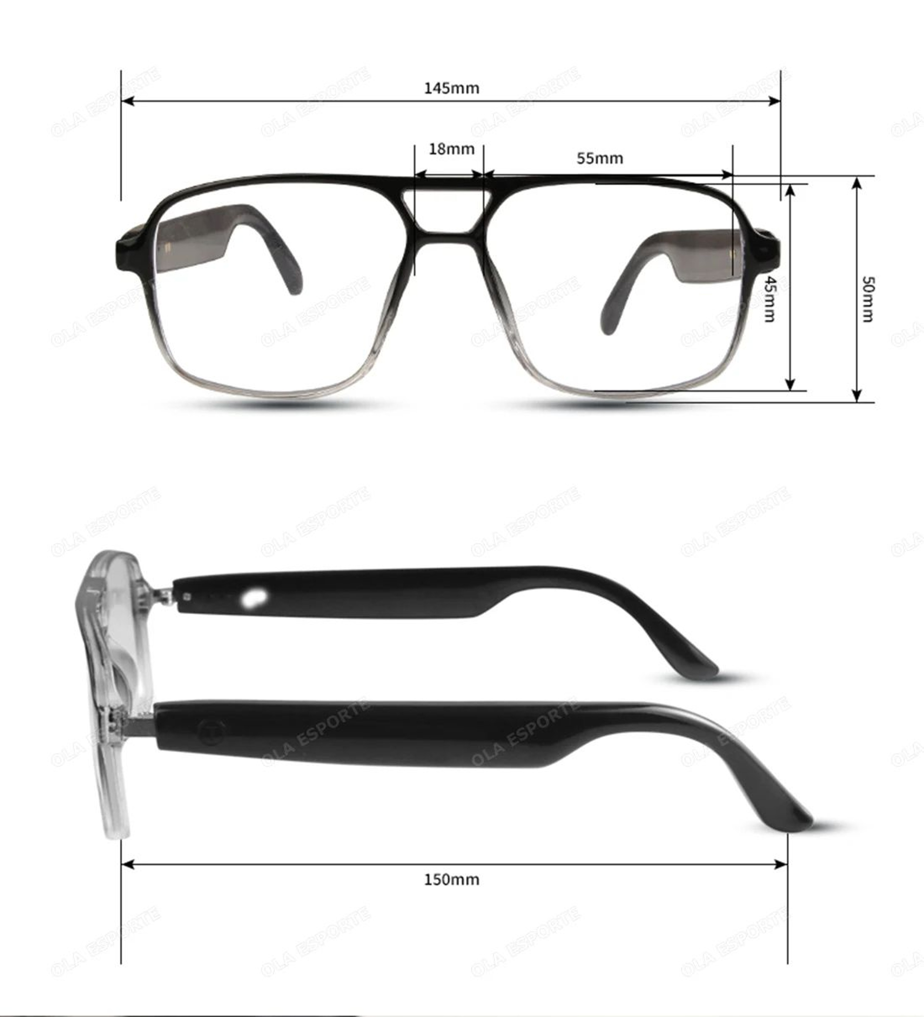 Wireless Bluetooth Audio Smart Glasses With Anti Blue Light Protection 11