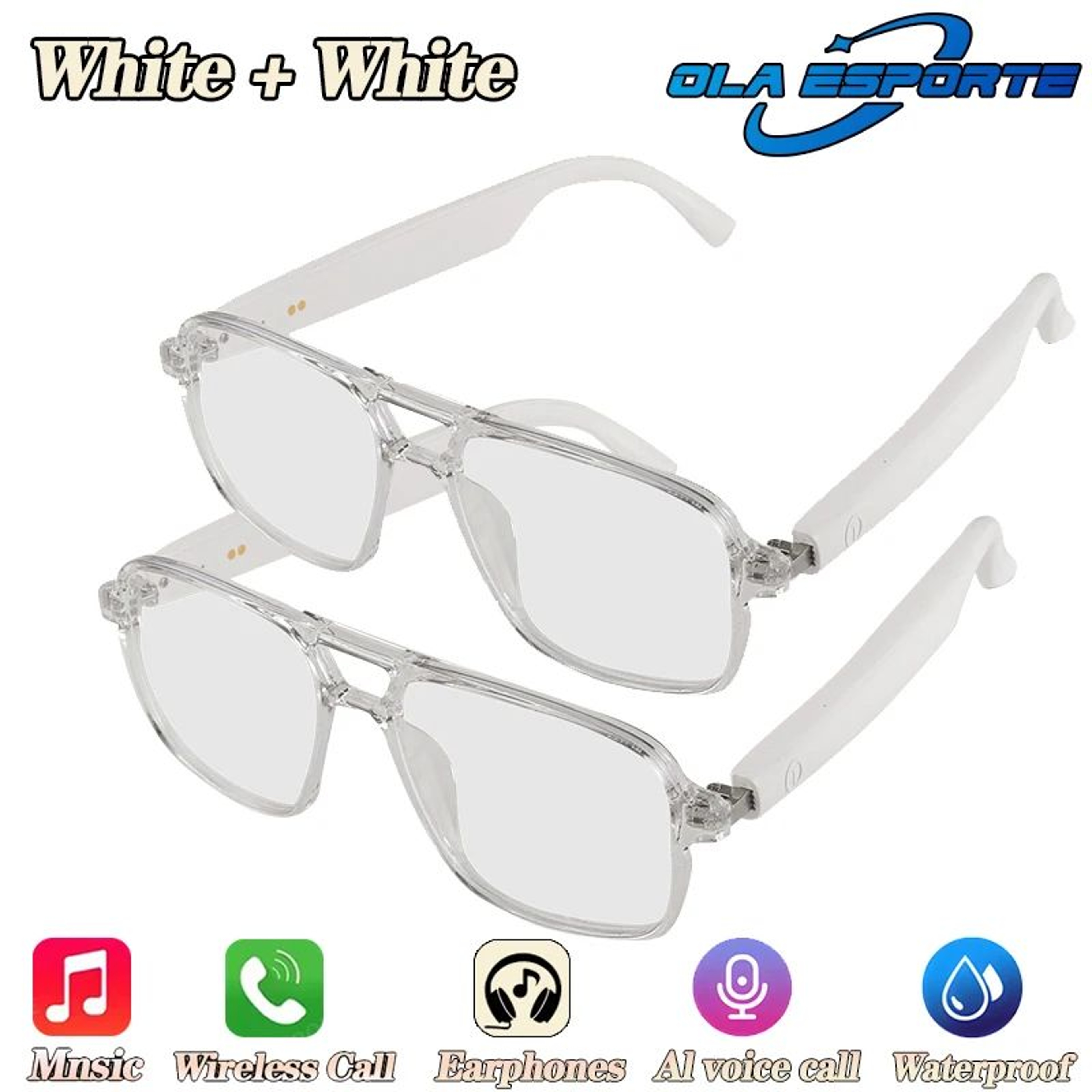 Wireless Bluetooth Audio Smart Glasses With Anti Blue Light Protection 15