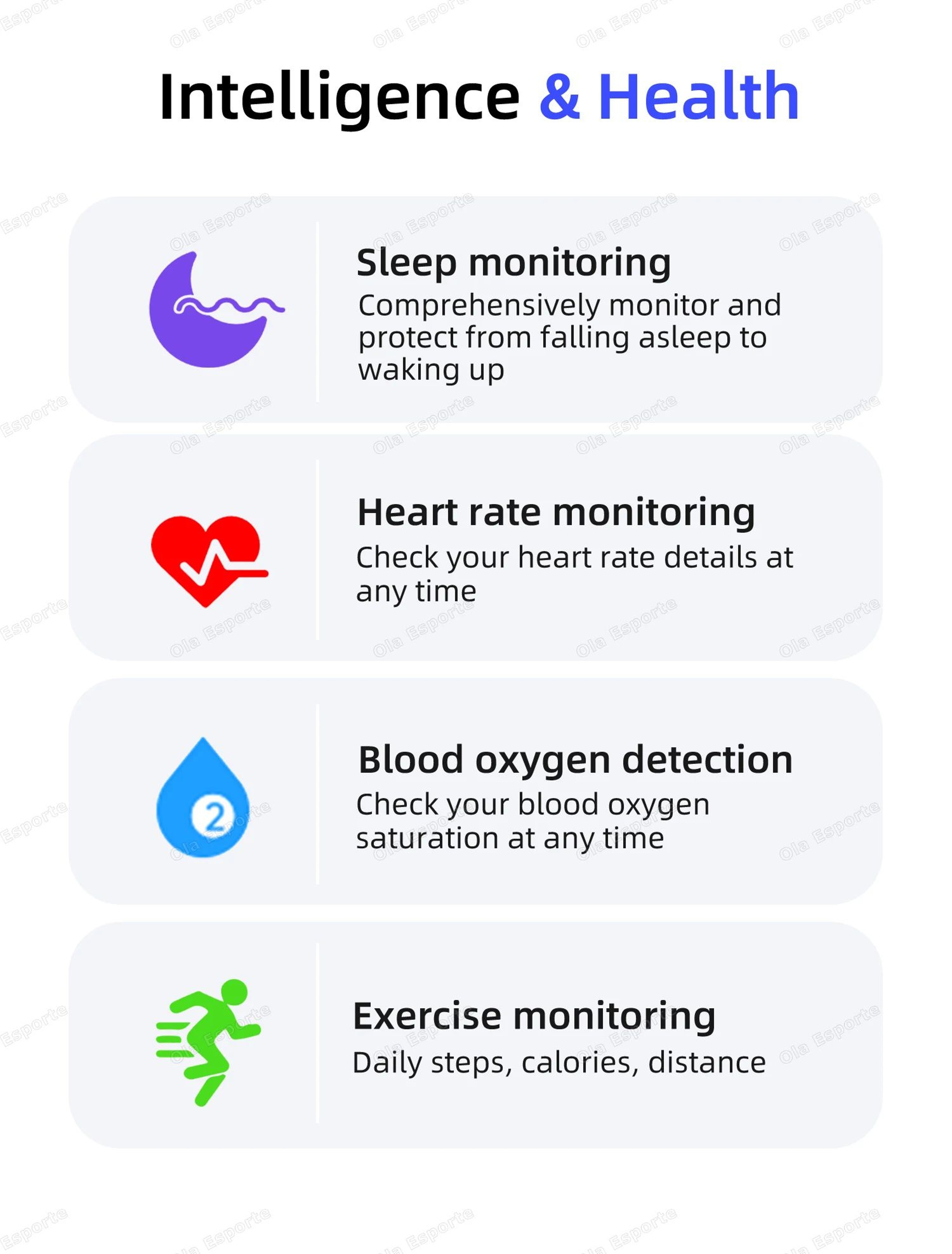 Smart Fitness Health Ring Heart Rate SpO2 Sleep Sport Tracker 8