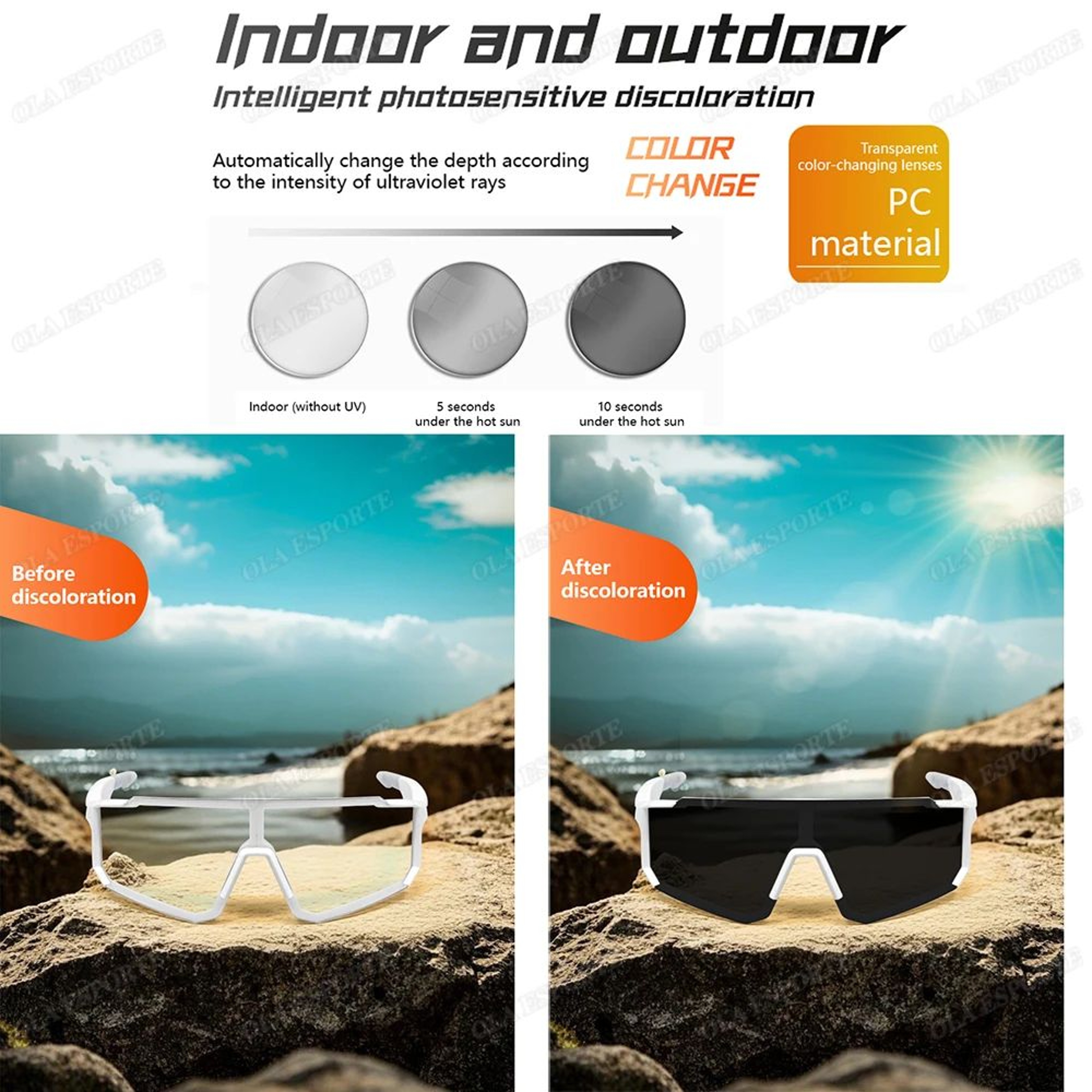 Outdoor Bluetooth Audio Smart Glasses UV Protection Sports Sunglasses 2