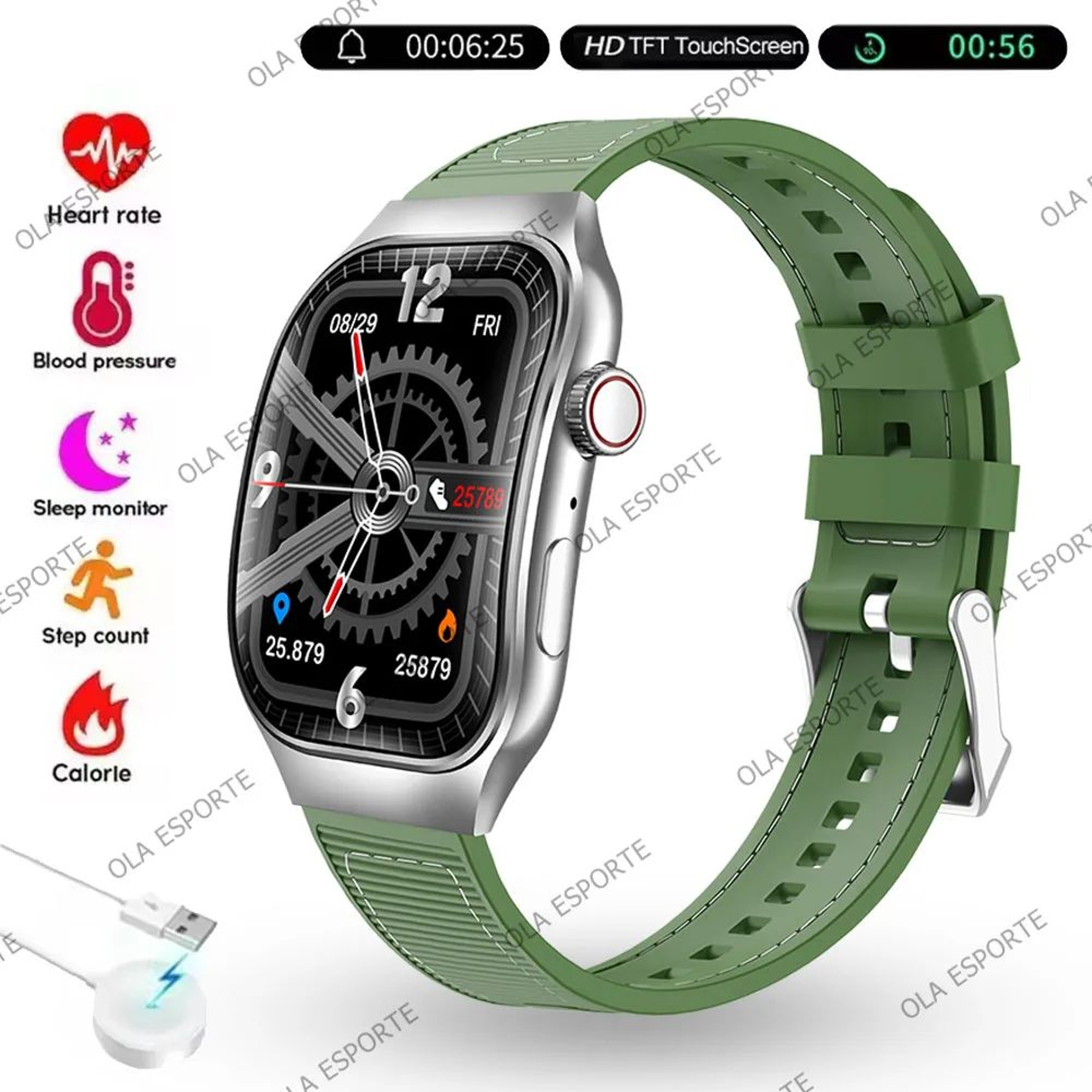 AMOLED Bluetooth Smart Watch With Calling Health Sports Tracking 8