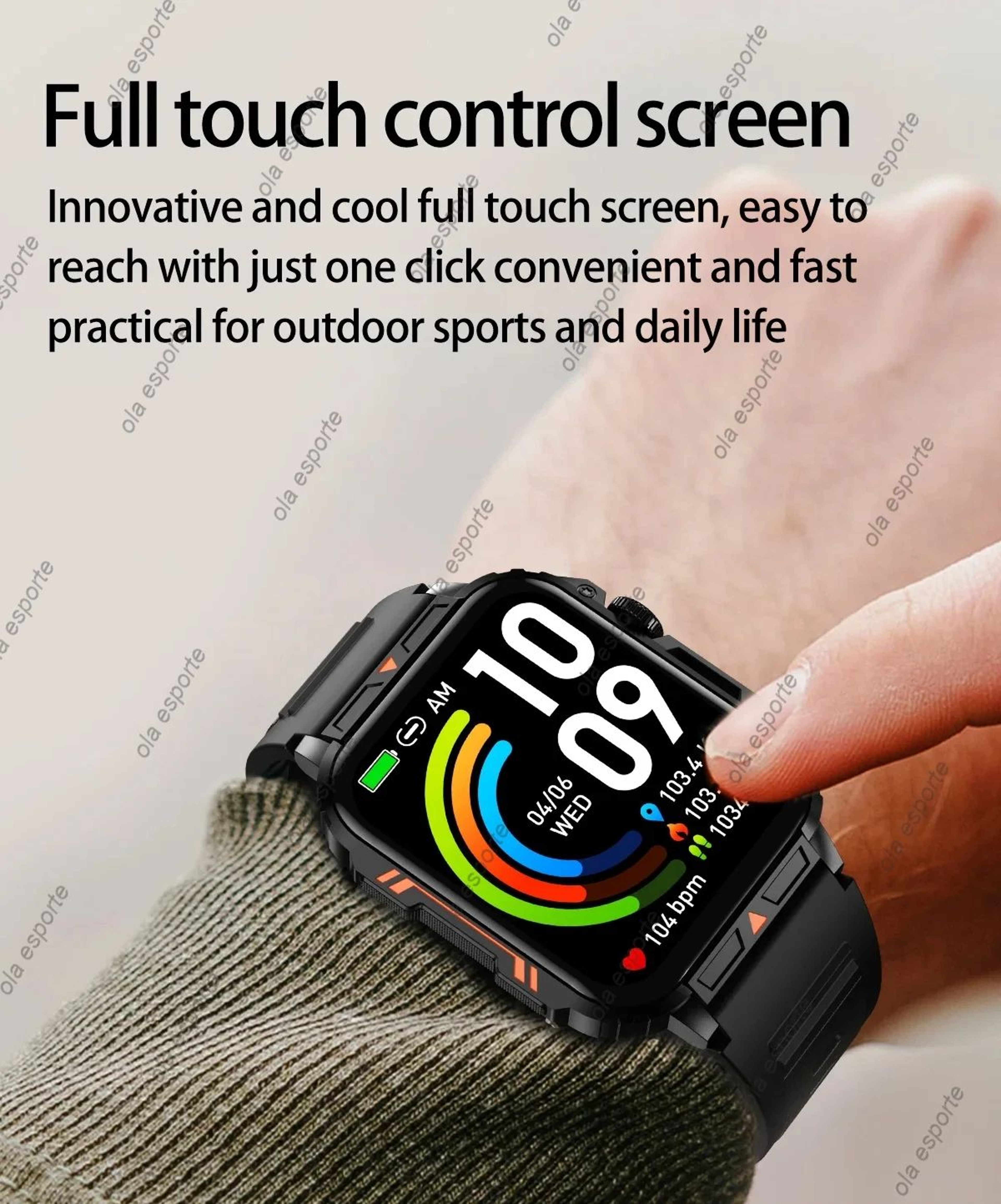 Outdoor Military Bluetooth Smart Watch Heart Rate SpO2 Fitness Tracker 7