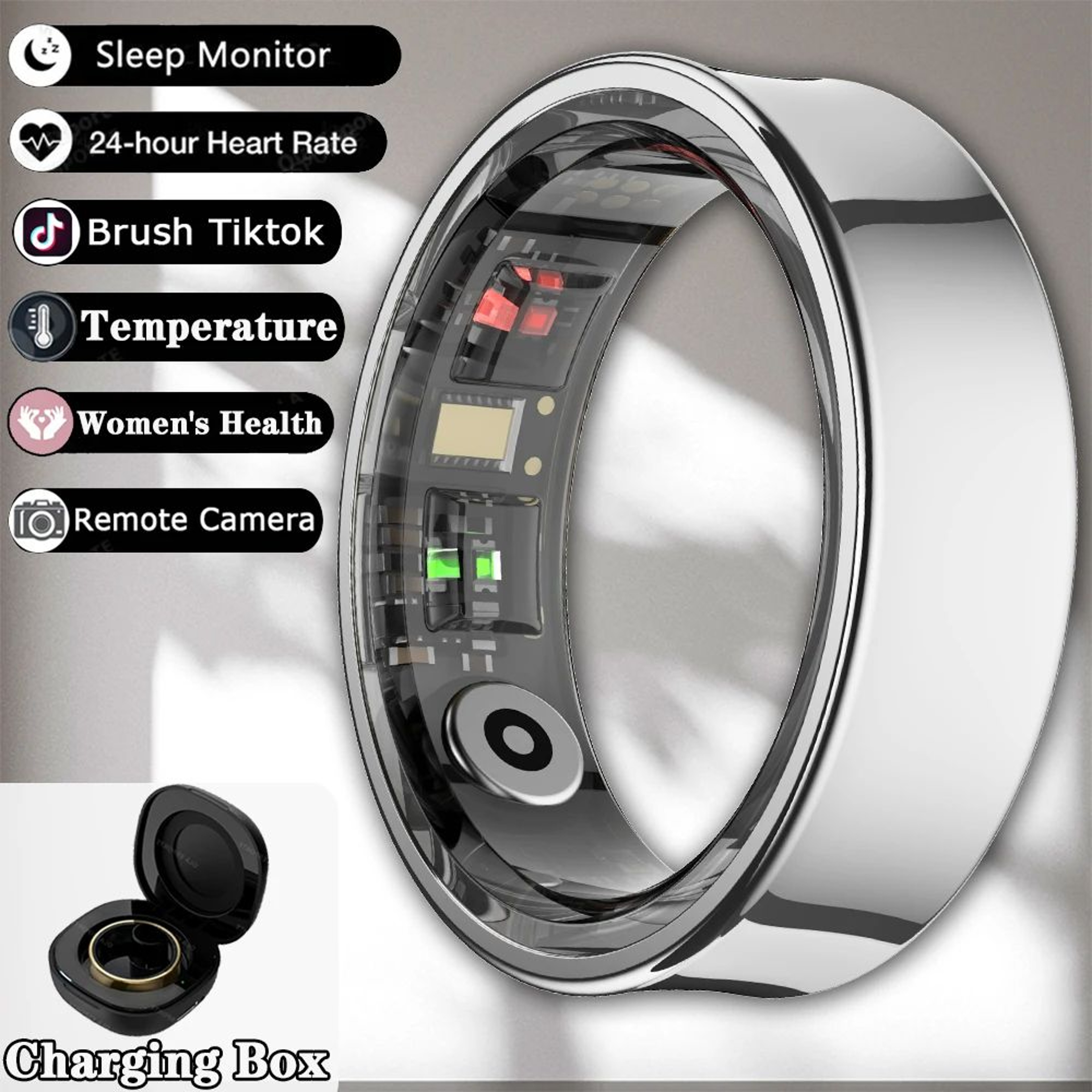 R09 Smart Health Fitness Ring Heart Rate SpO2 Sleep Tracker 12